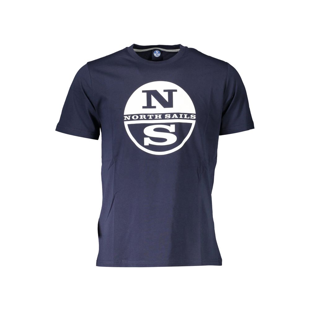 Blue Cotton Men T-Shirt - ventzia