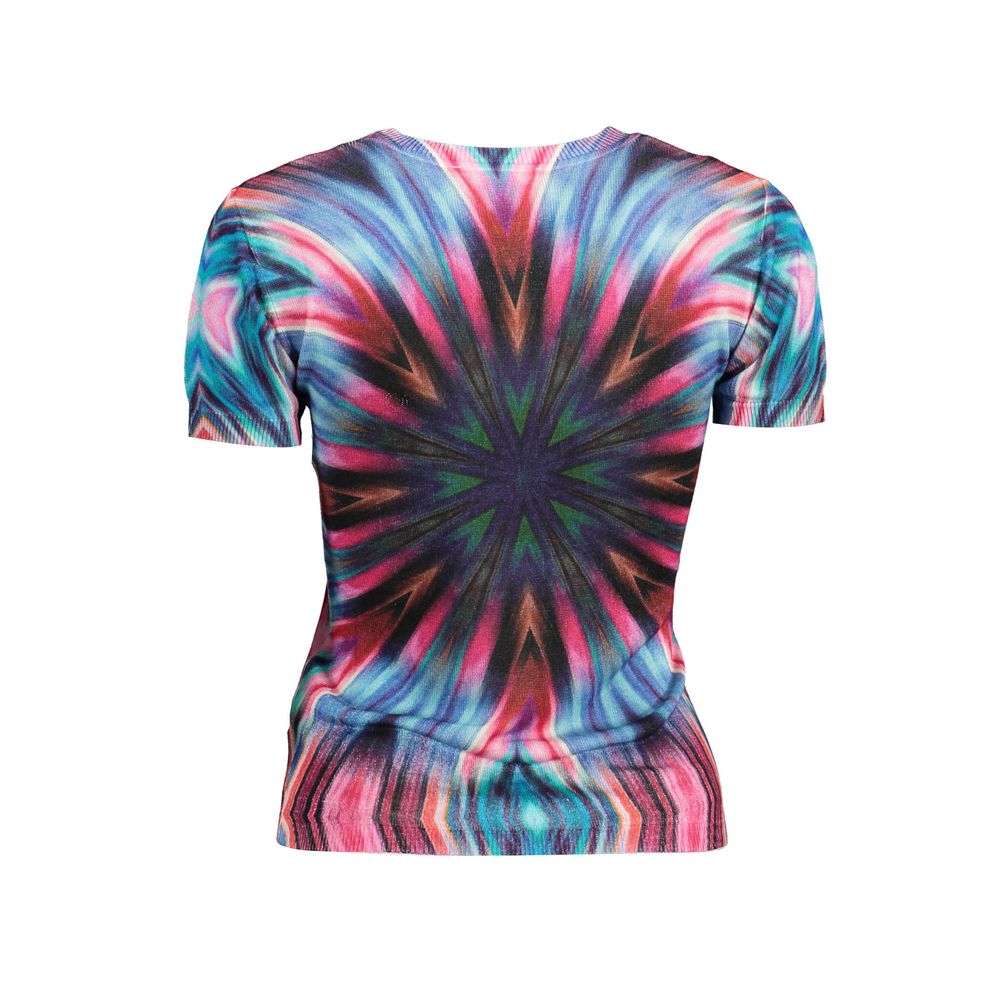 Blue Viscose Women's T-Shirt - ventzia
