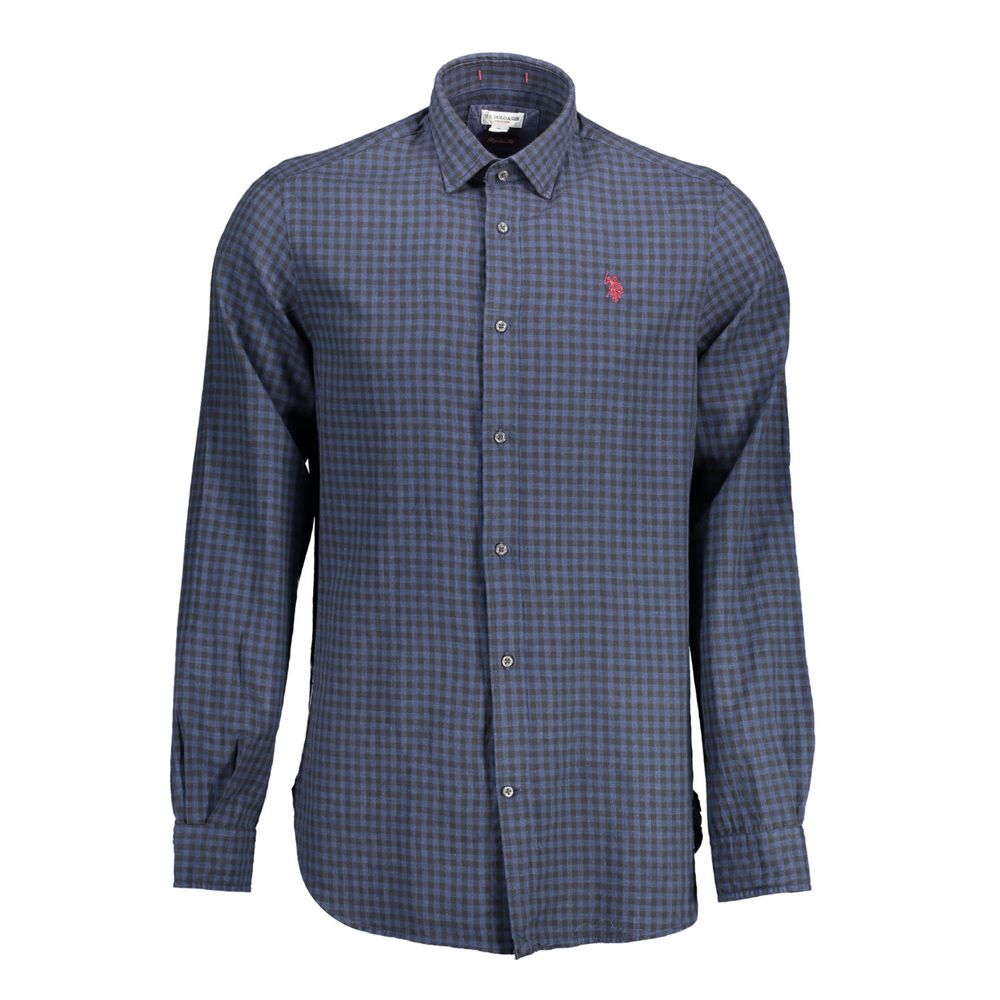 Blue Cotton Men Shirt - ventzia