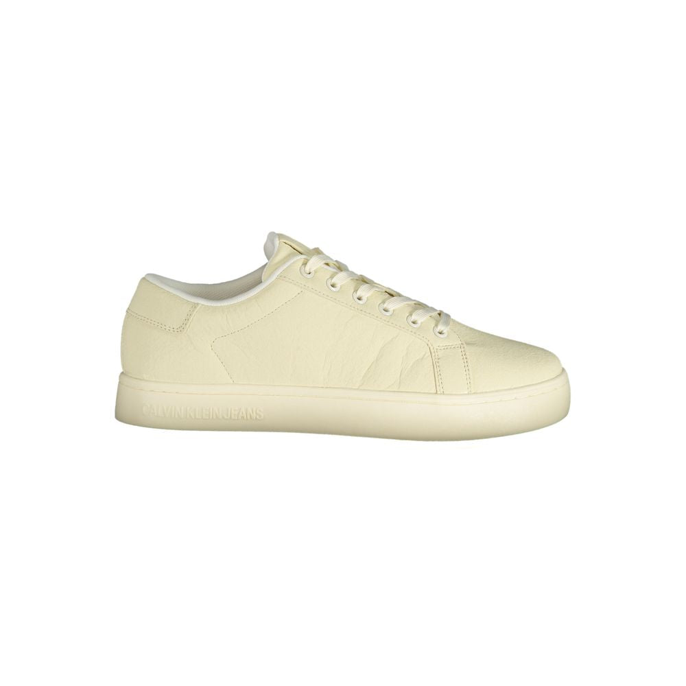 Bianco Polyester Men Sneaker - ventzia