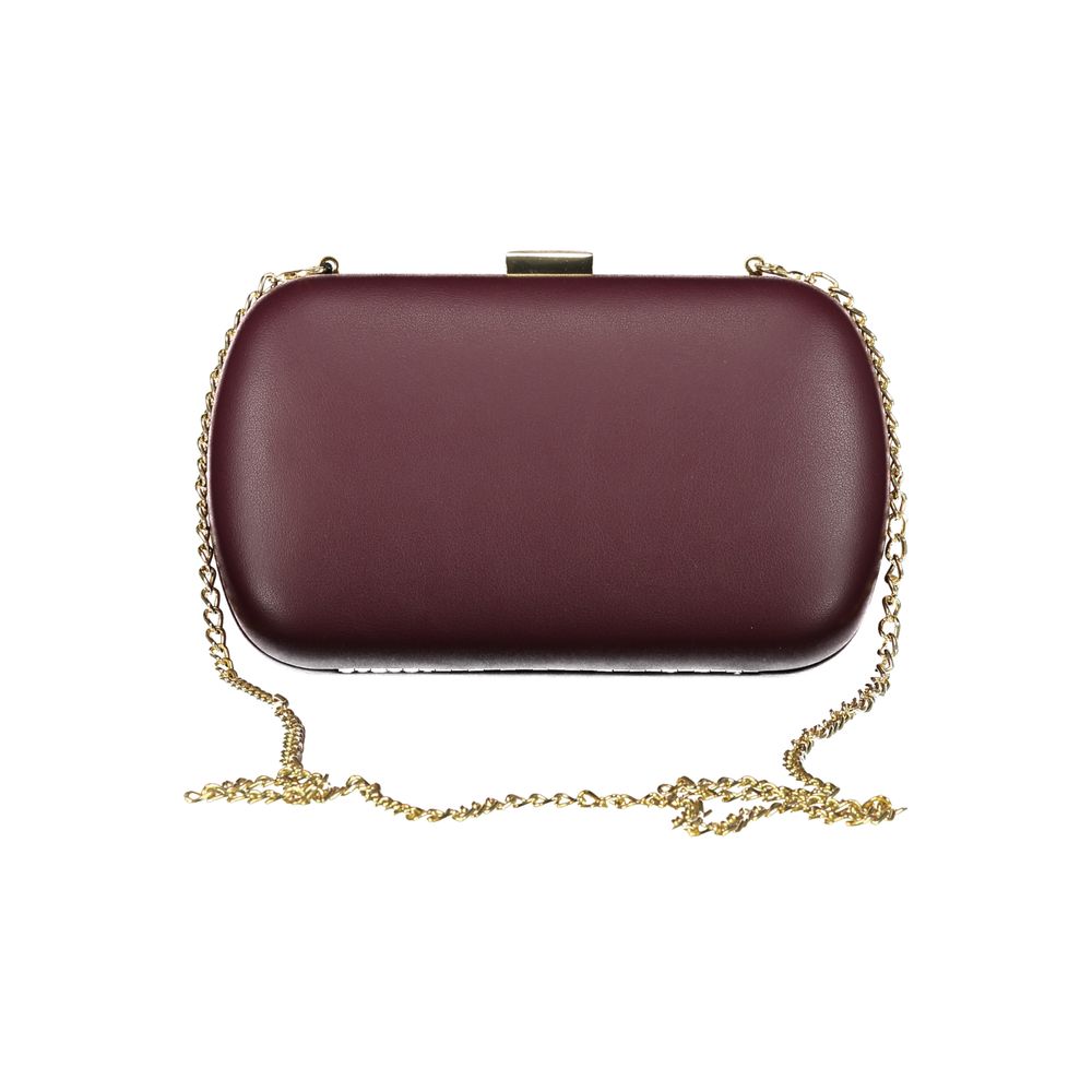 Rosso Polyurethane Women Handbag - ventzia