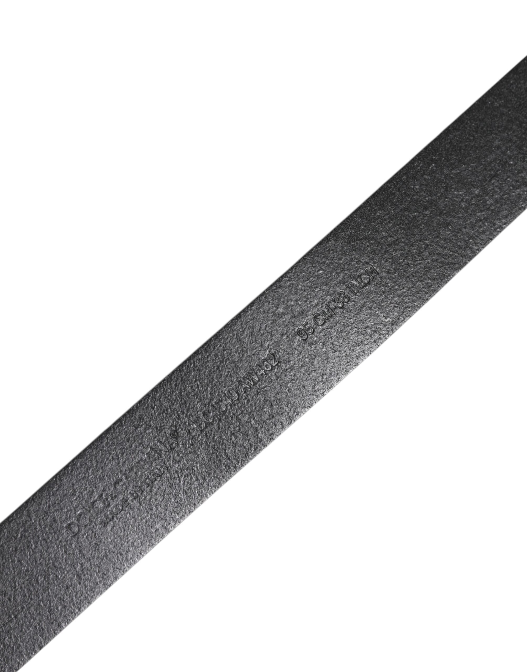 Black Classic Leather Metal Buckle Belt - ventzia