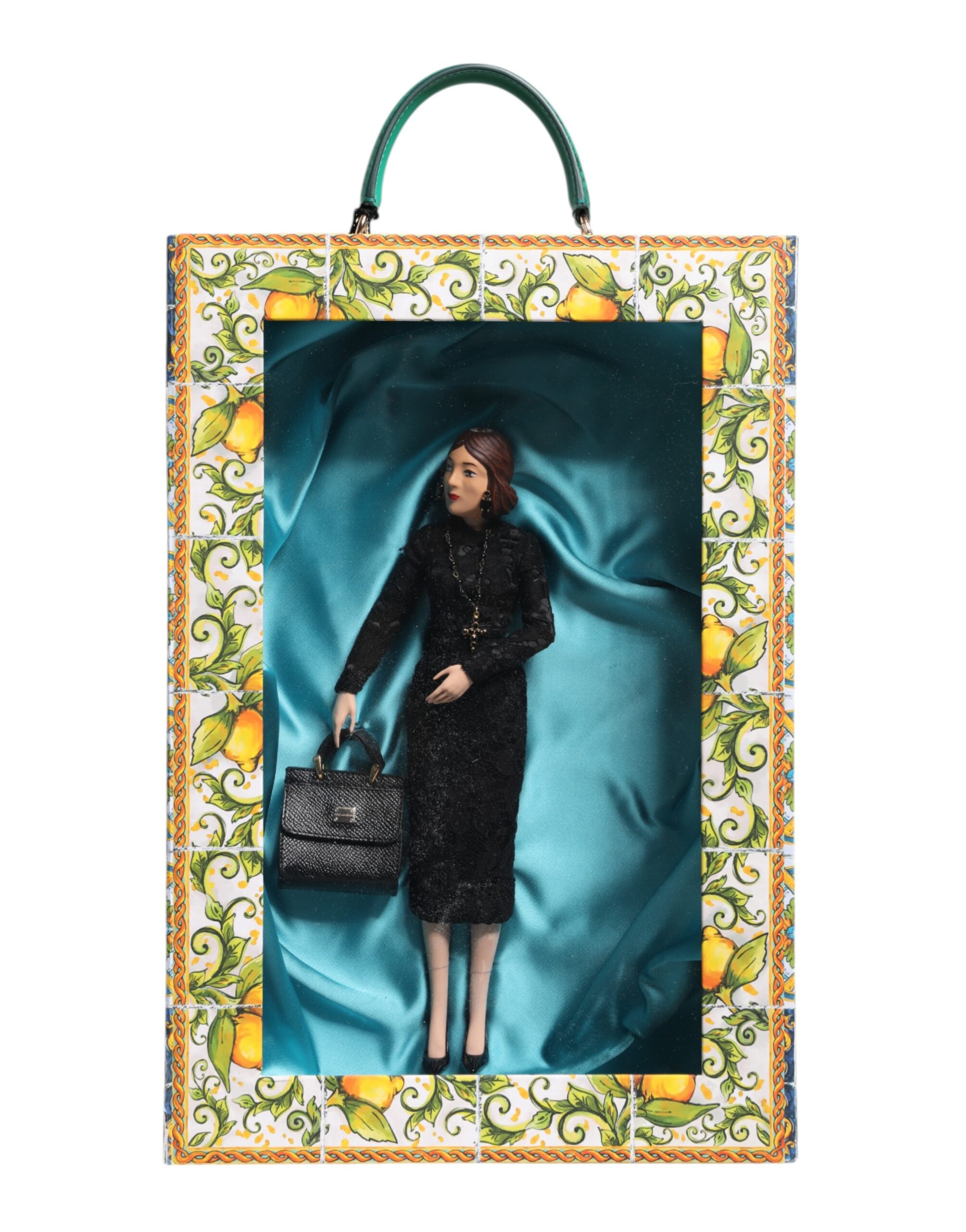 Black Dress MARIA Porcelain Fashion Show Leather Sicily Dolls - ventzia