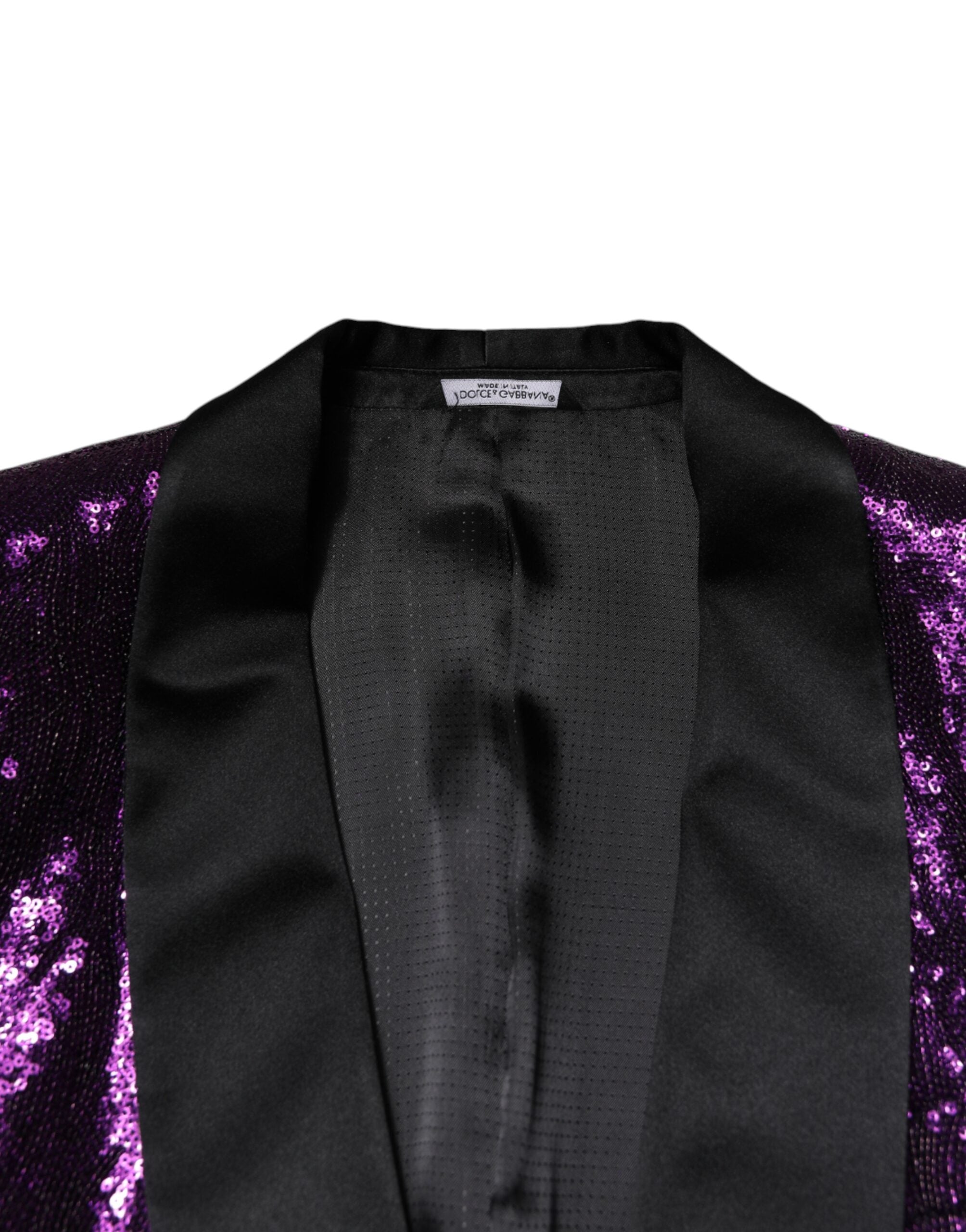 Purple SICILIA Sequin Embellish Coat Jacket - ventzia