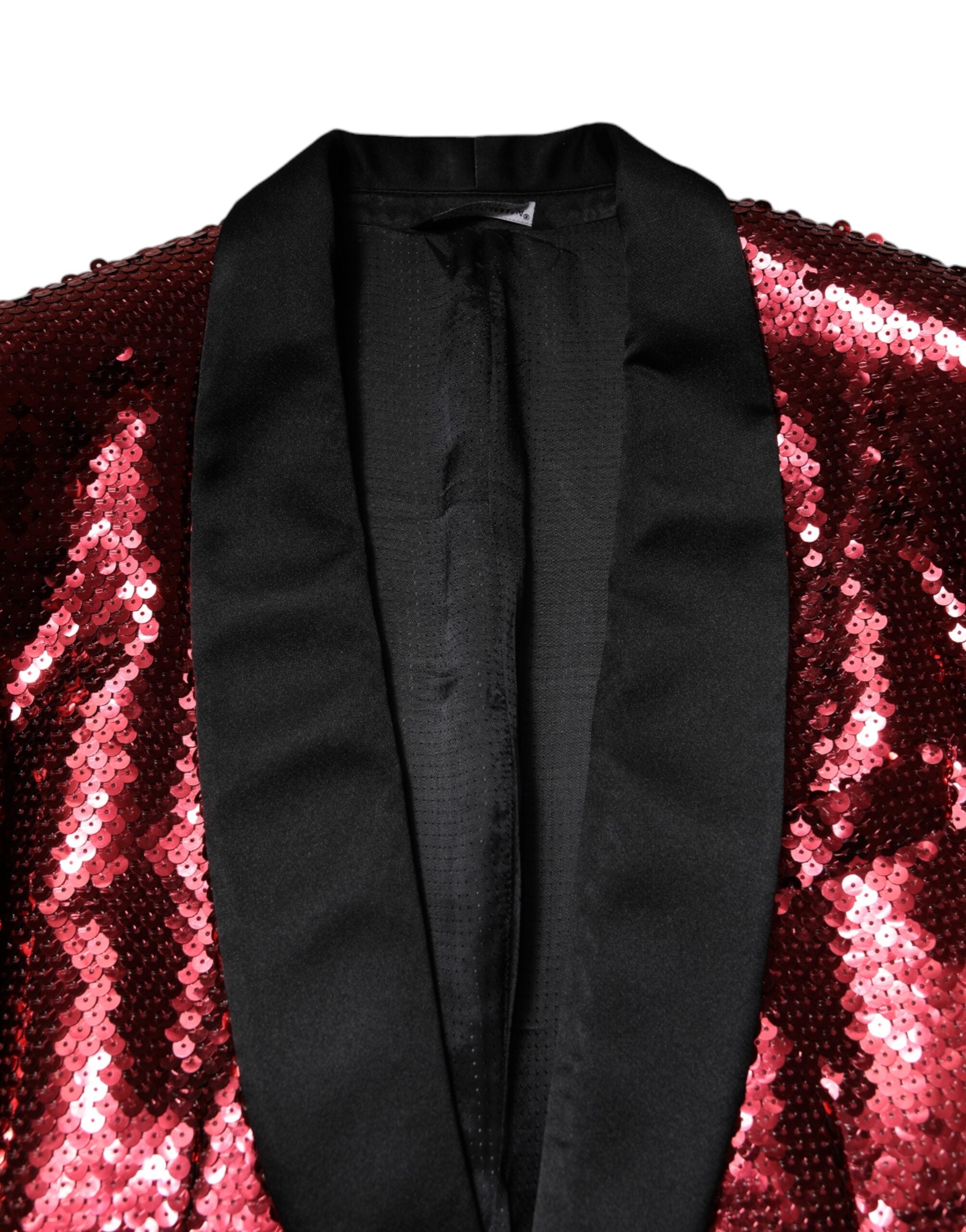 Red SICILIA Sequin Embellish Blazer Jacket - ventzia