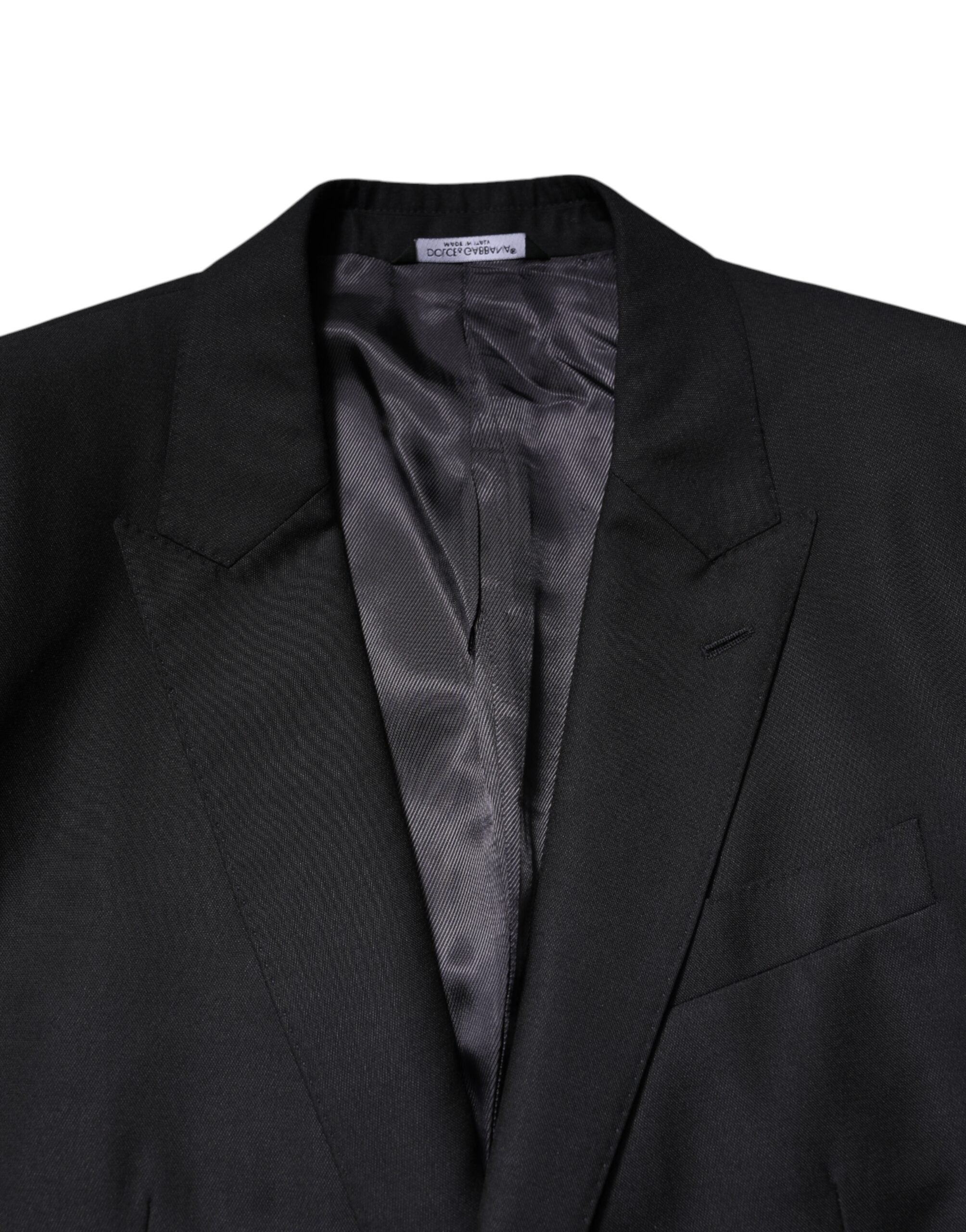 Dark Blue MARTINI Wool Blazer Coat Jacket - ventzia