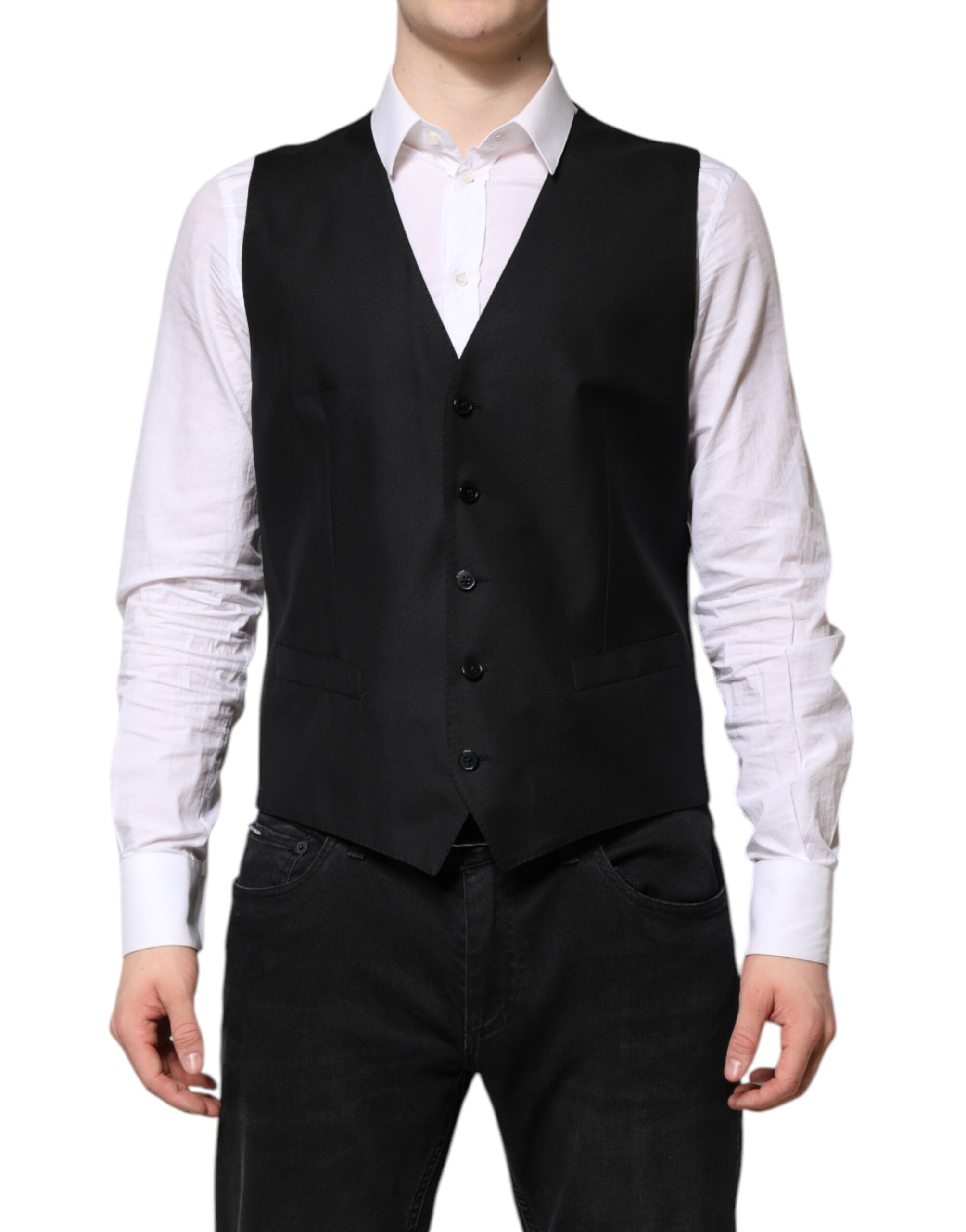Black Single Breasted Suit 2 Piece Jacket - ventzia