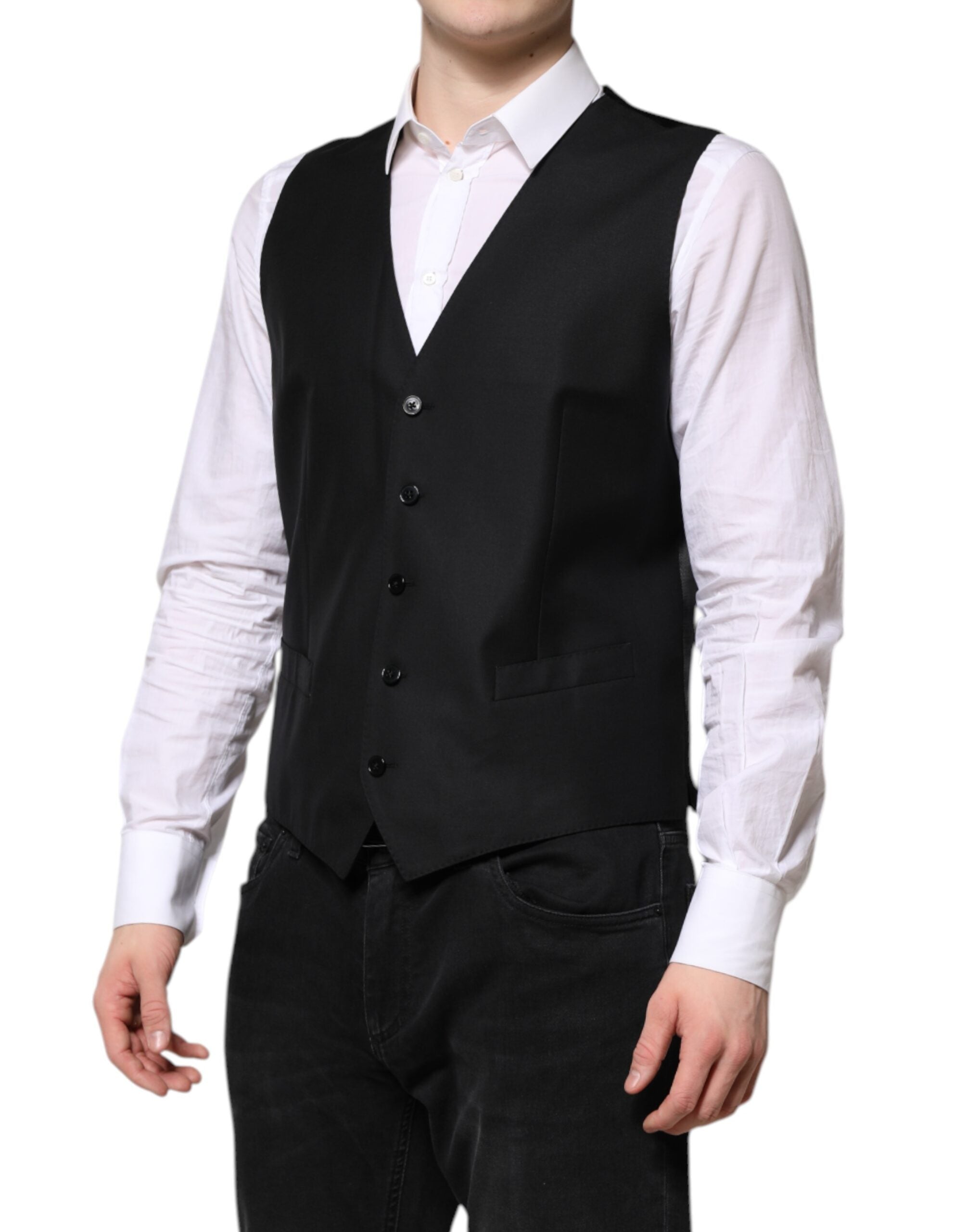 Black Single Breasted Suit 2 Piece Jacket - ventzia