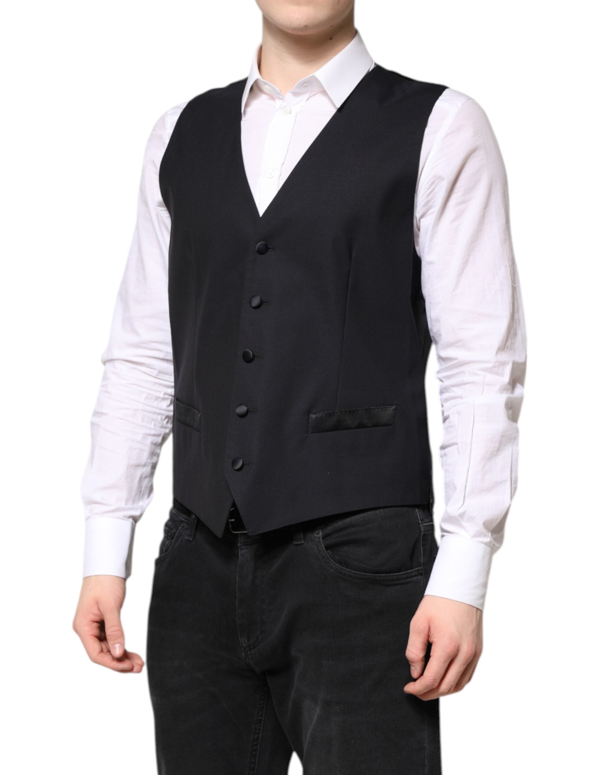Dark Blue MARTINI Wool Suit 2 Piece Jacket - ventzia