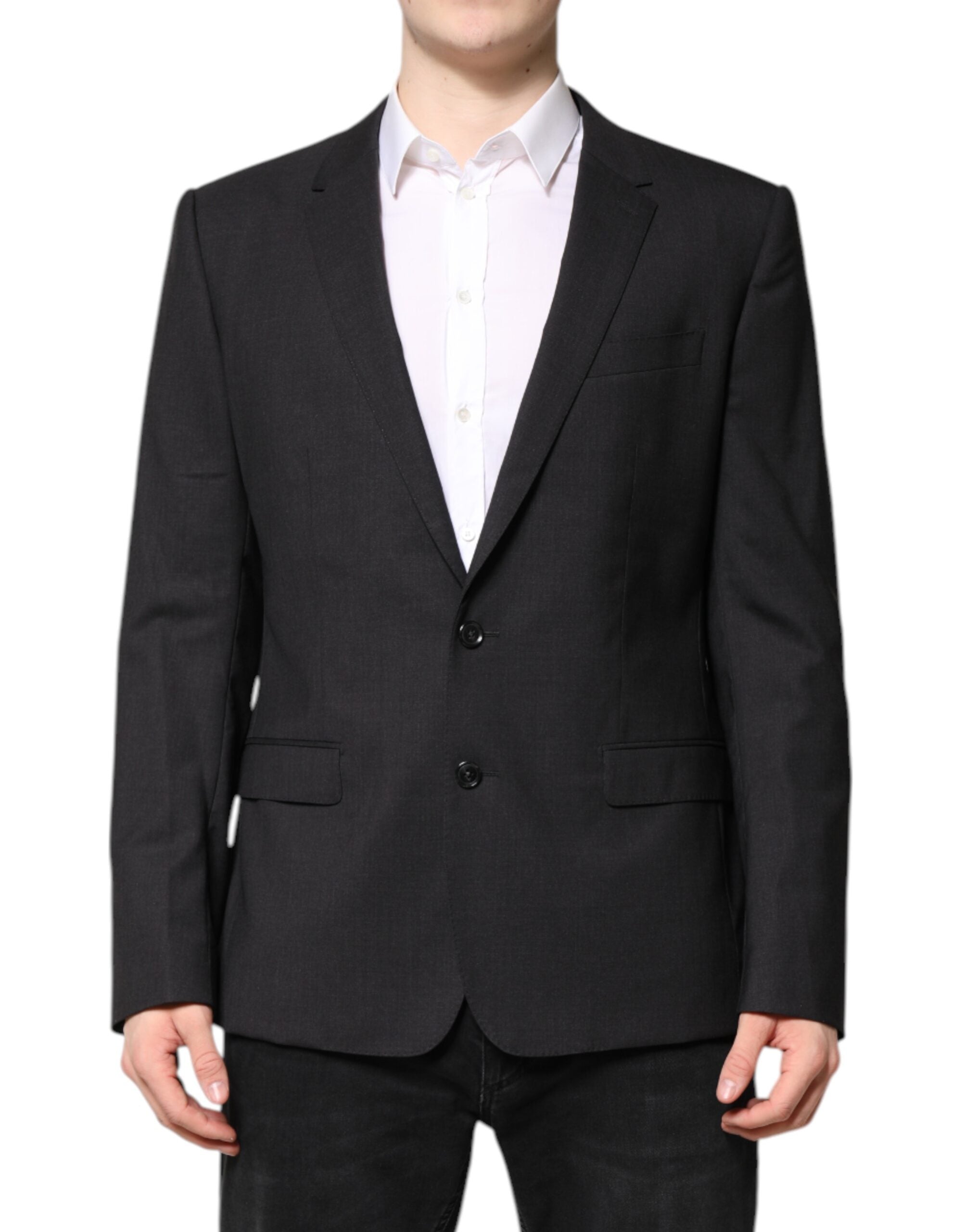 Dark Gray MARTINI Single Breasted Jacket - ventzia