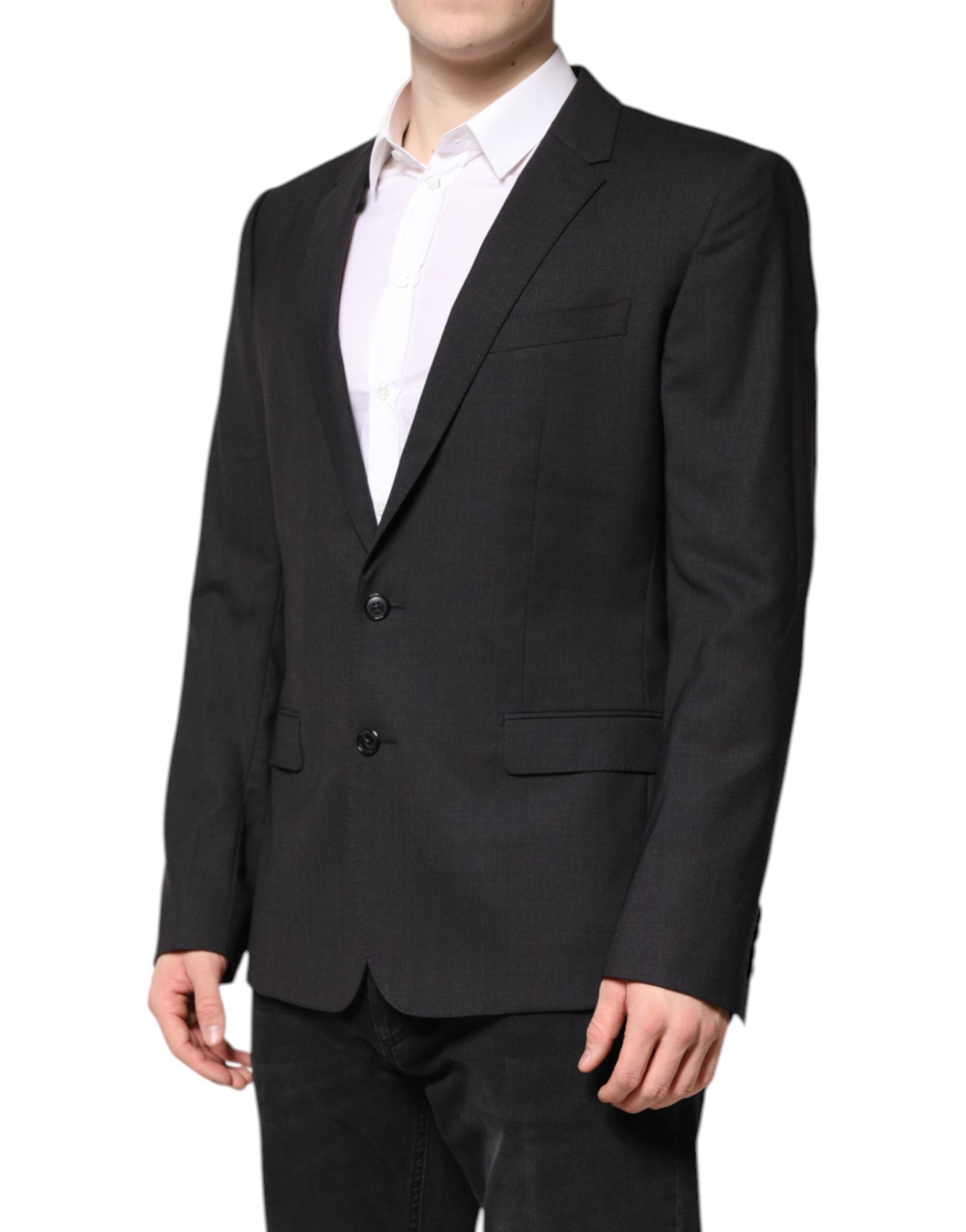 Dark Gray MARTINI Single Breasted Jacket - ventzia