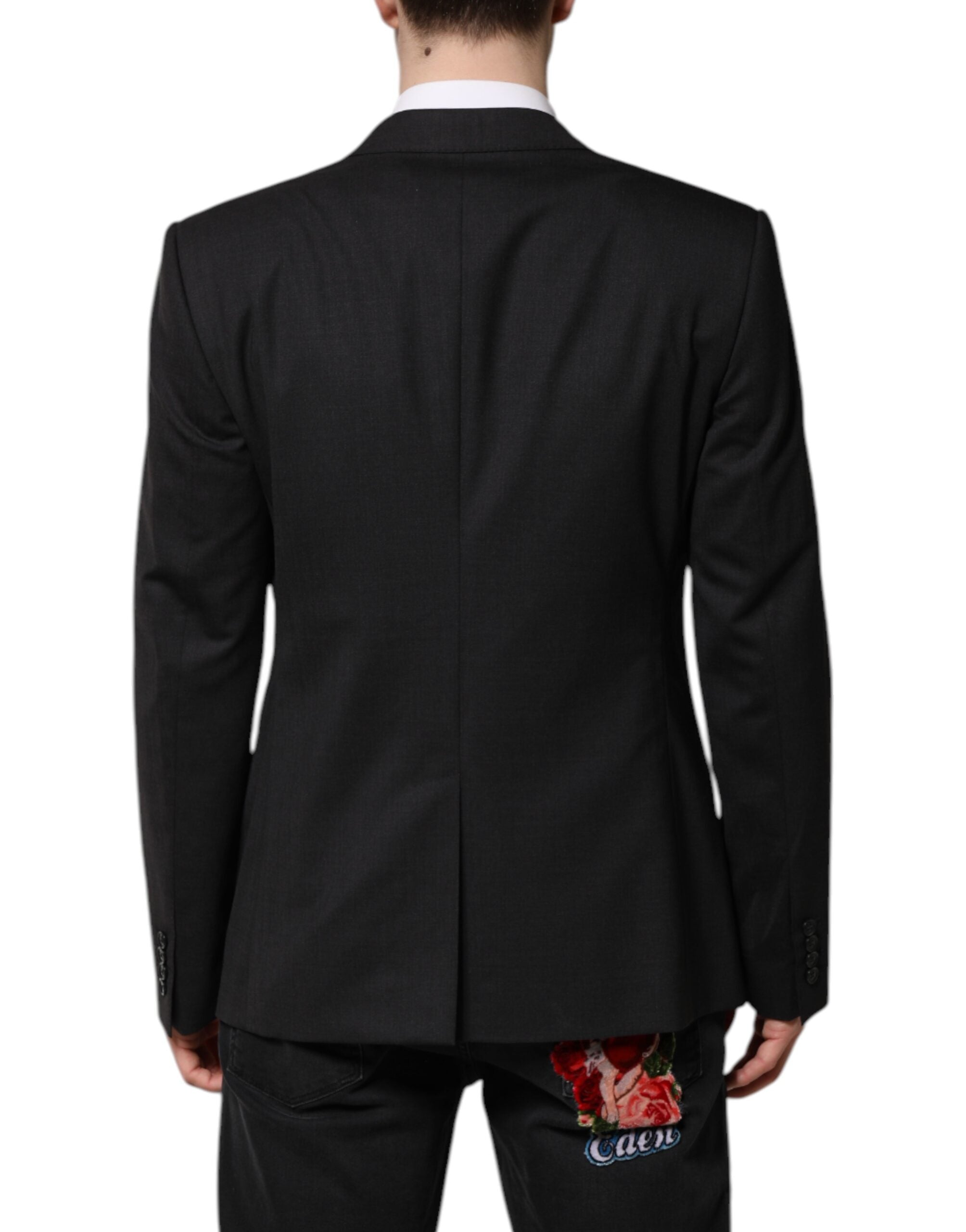 Dark Gray MARTINI Single Breasted Jacket - ventzia