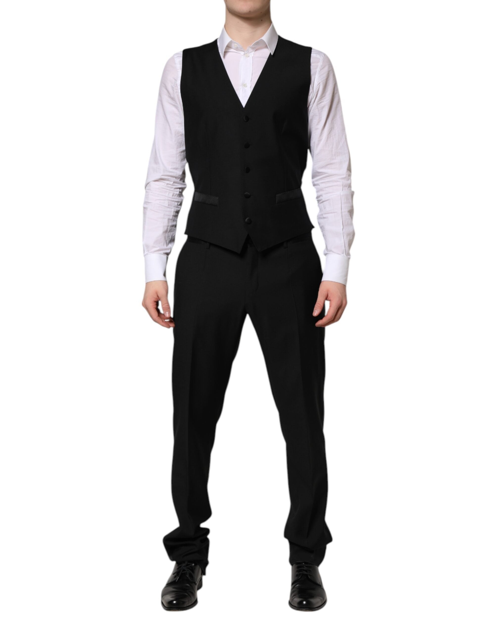 Black MARTINI Crystal Embellished 3 Pc Suit