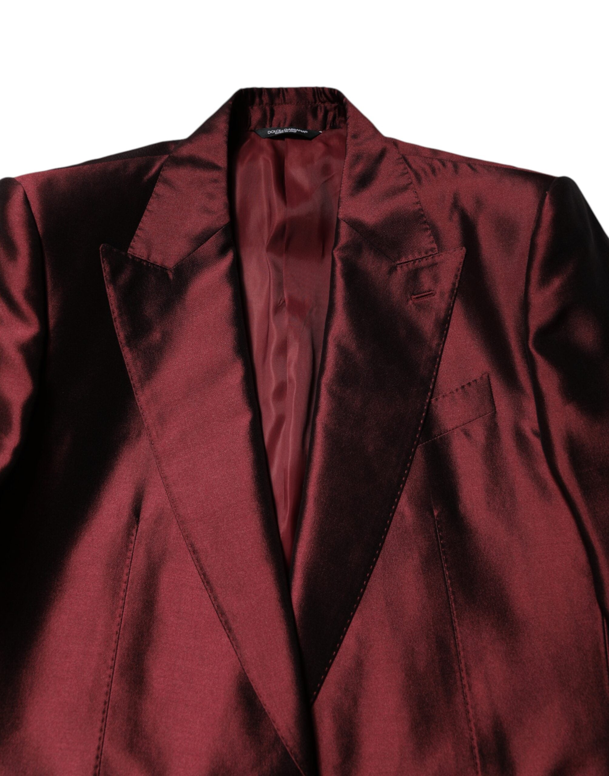 Bordeaux Silk 2 Piece Single Breasted Suit - ventzia