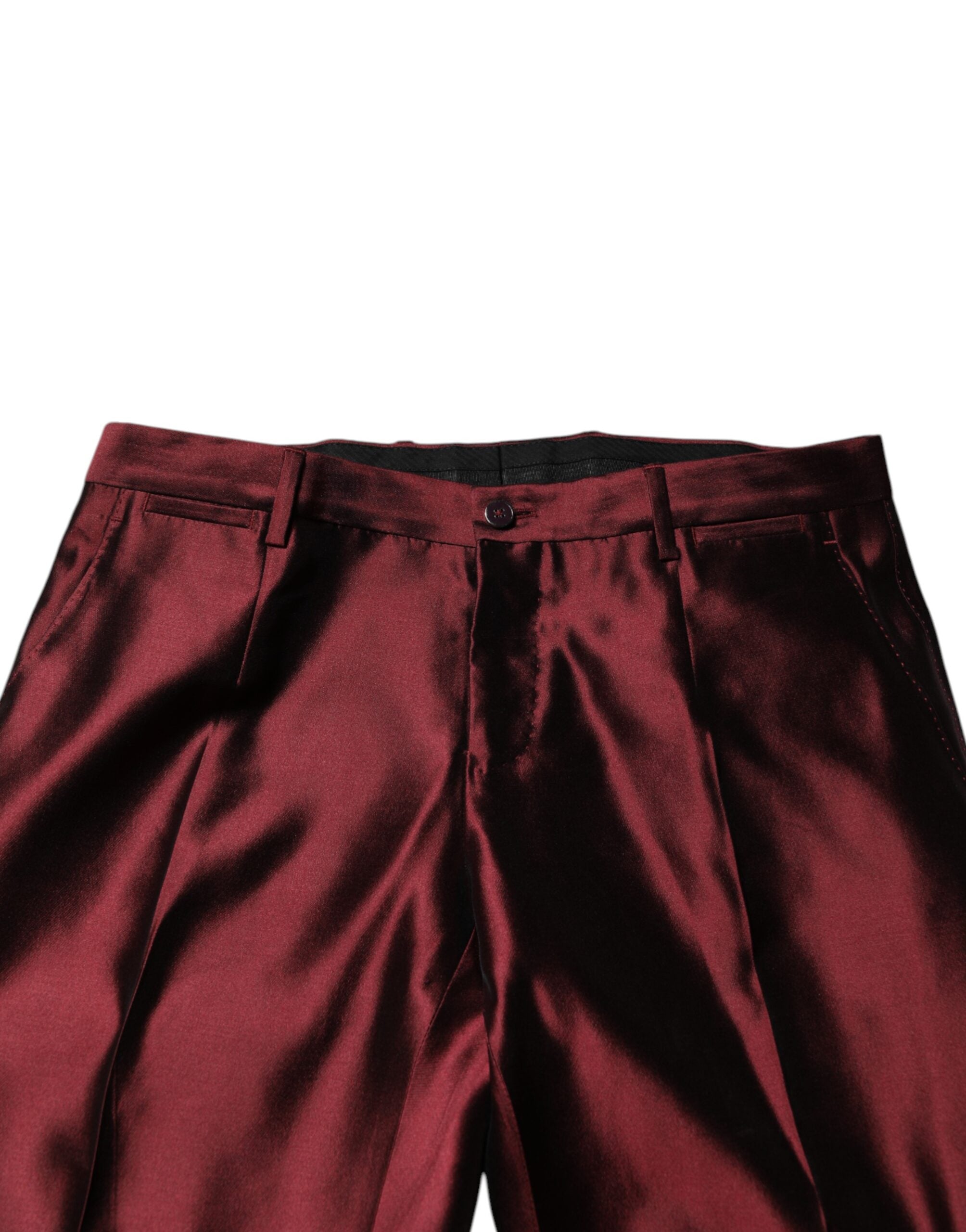 Bordeaux Silk 2 Piece Single Breasted Suit - ventzia
