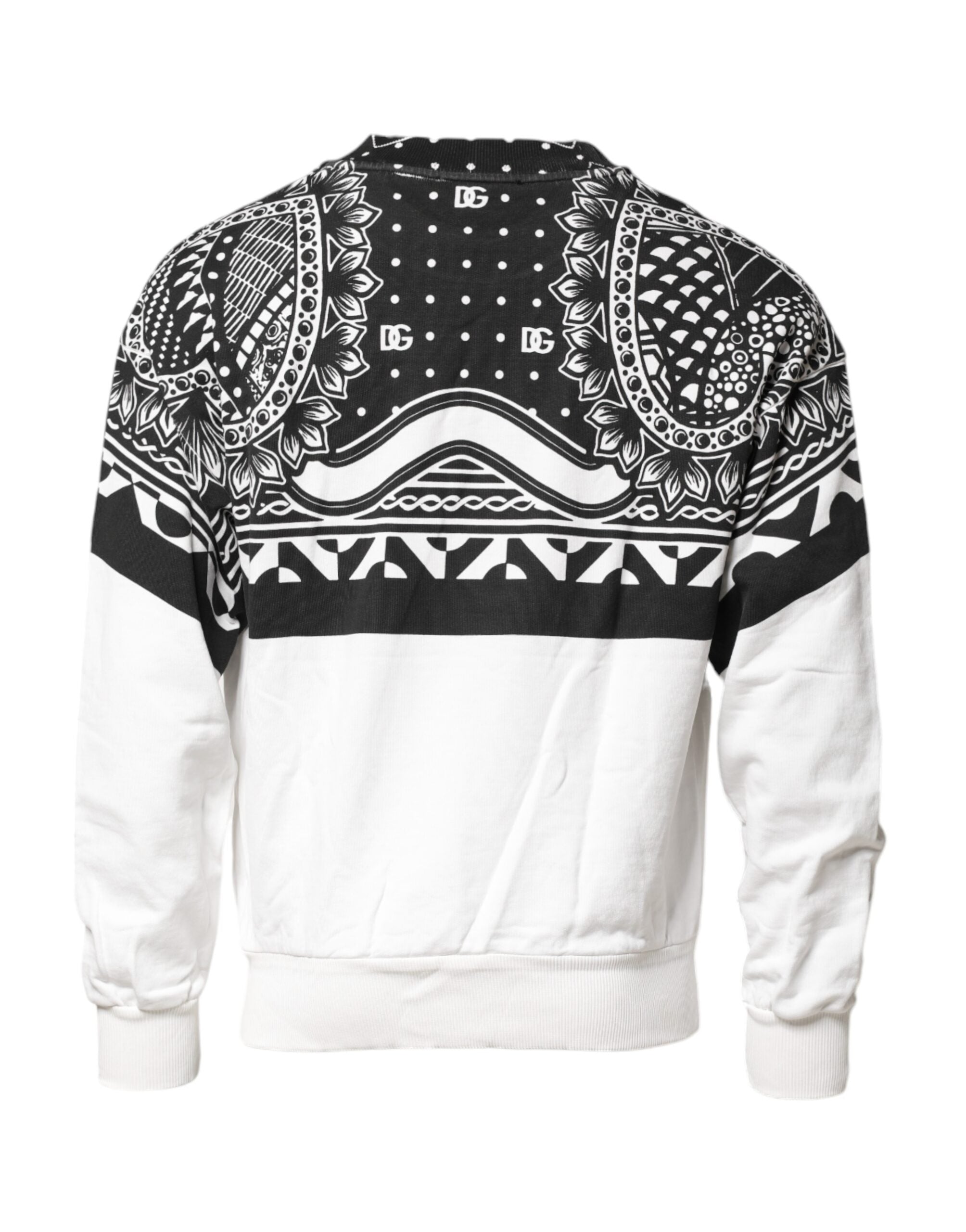 Black White Bandana Cotton Men Sweatshirt Sweater - ventzia