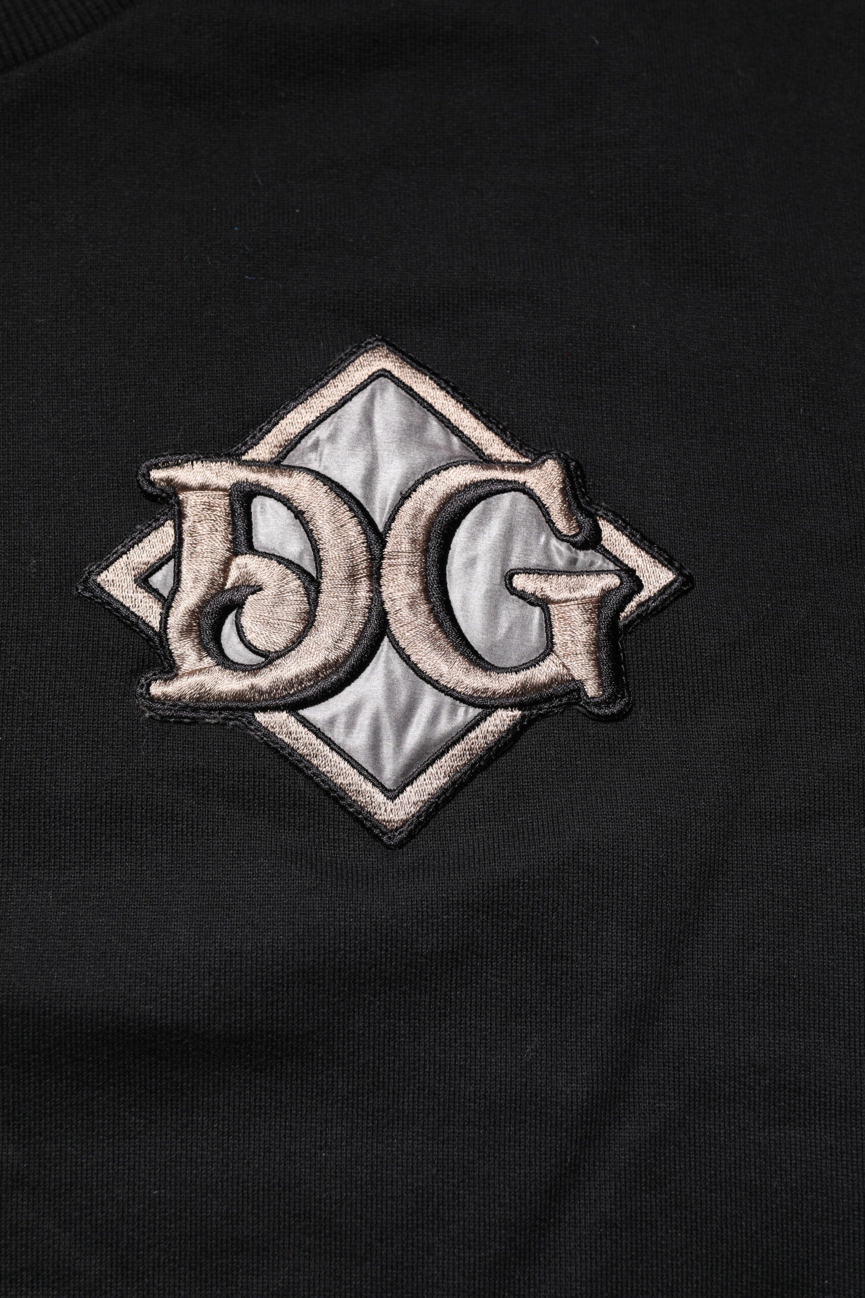 Black Logo Embroidery Sweatshirt Sweater - ventzia