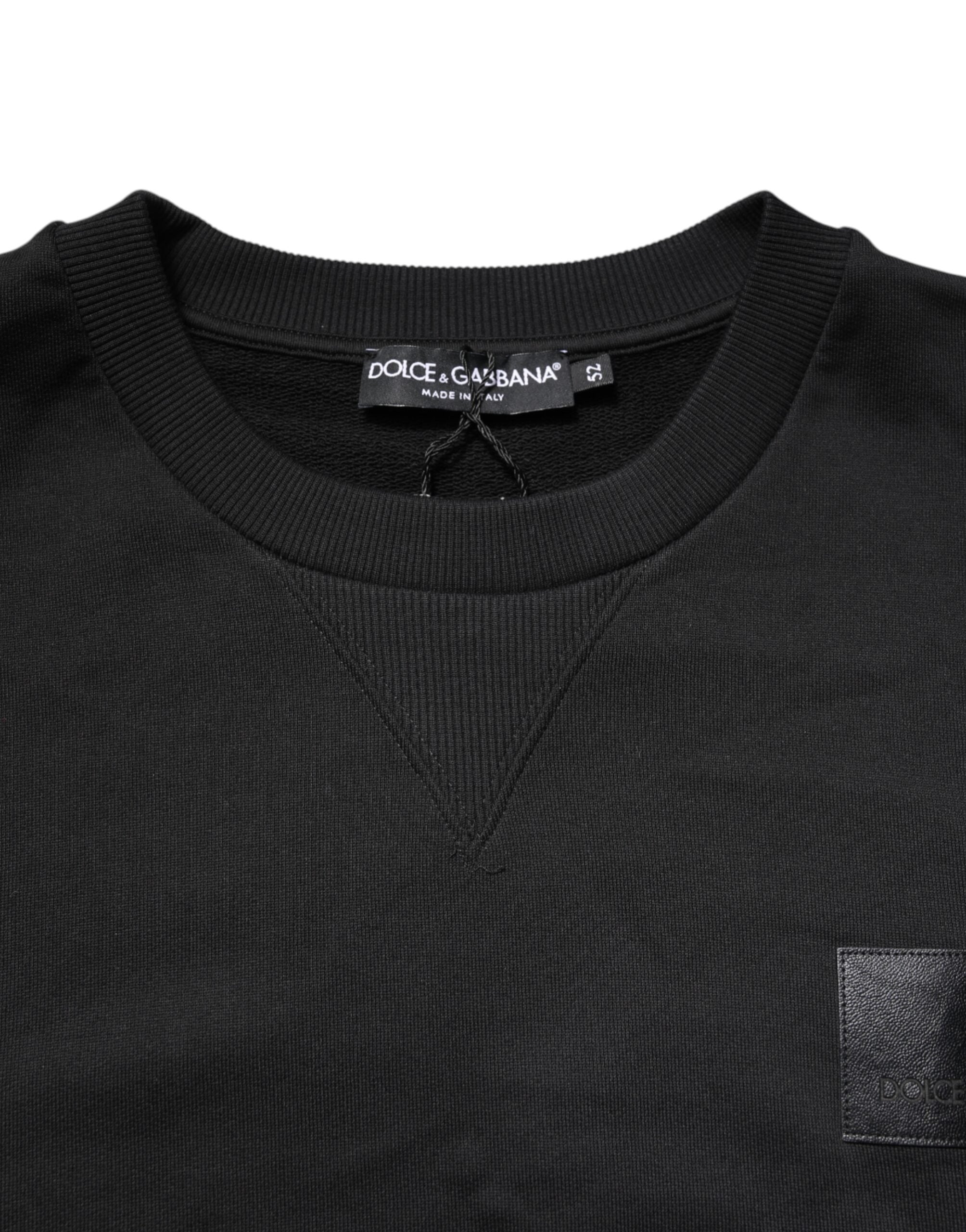 Black DG Logo Crew Neck Sweatshirt Sweater - ventzia