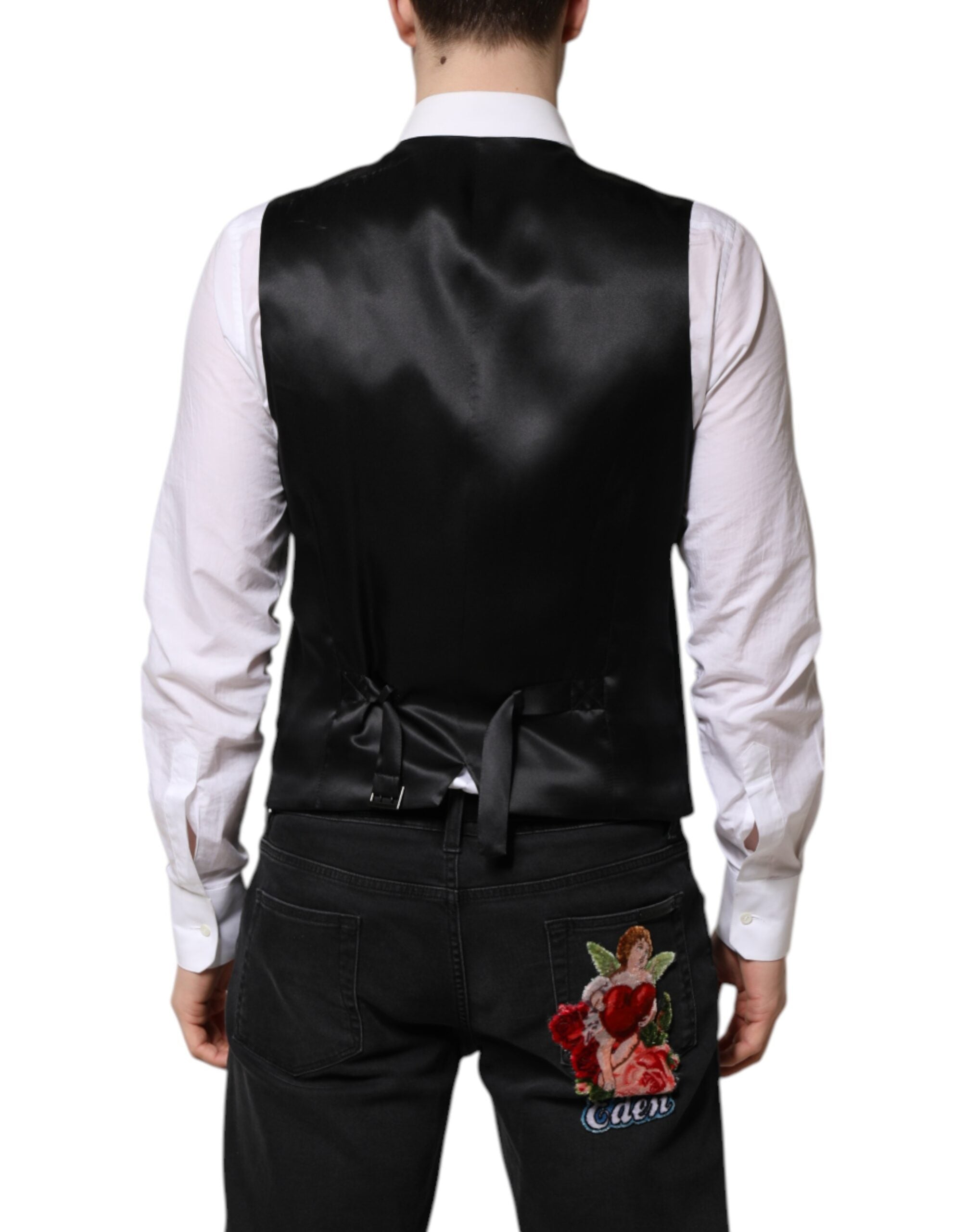 Green Wool Dress Formal Men Waistcoat Vest - ventzia