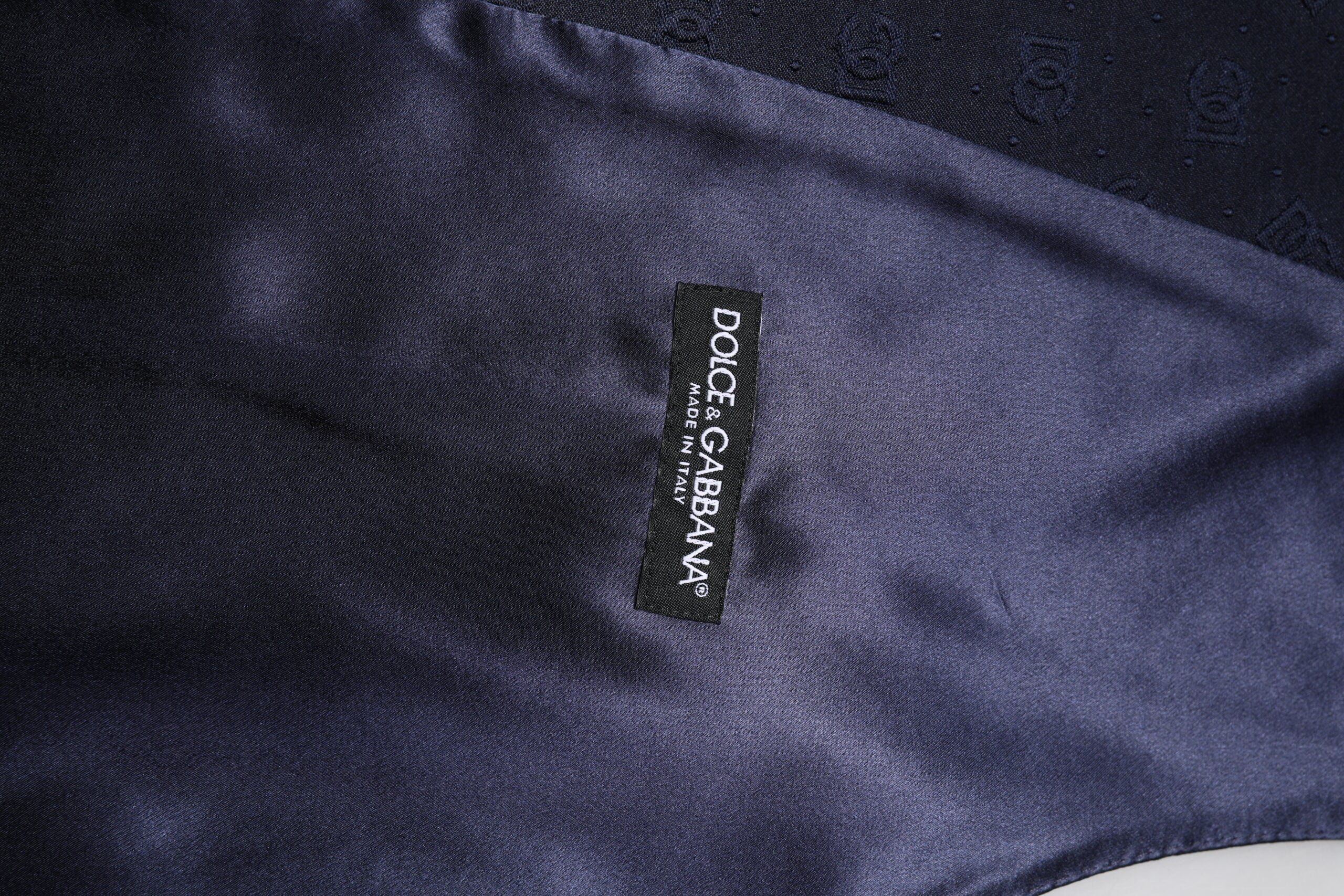 Dark Blue Logo Wool Formal Men Waistcoat Vest - ventzia