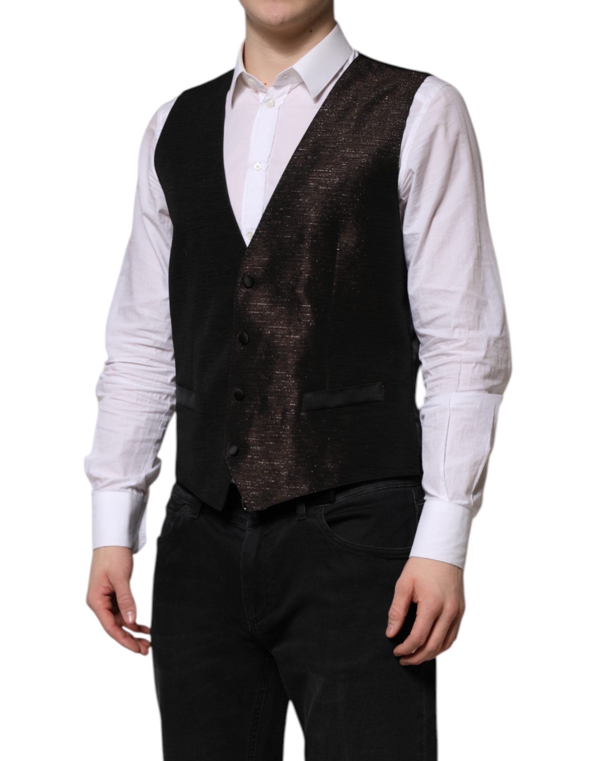 Dark Brown Dress Formal Men Waistcoat Vest - ventzia