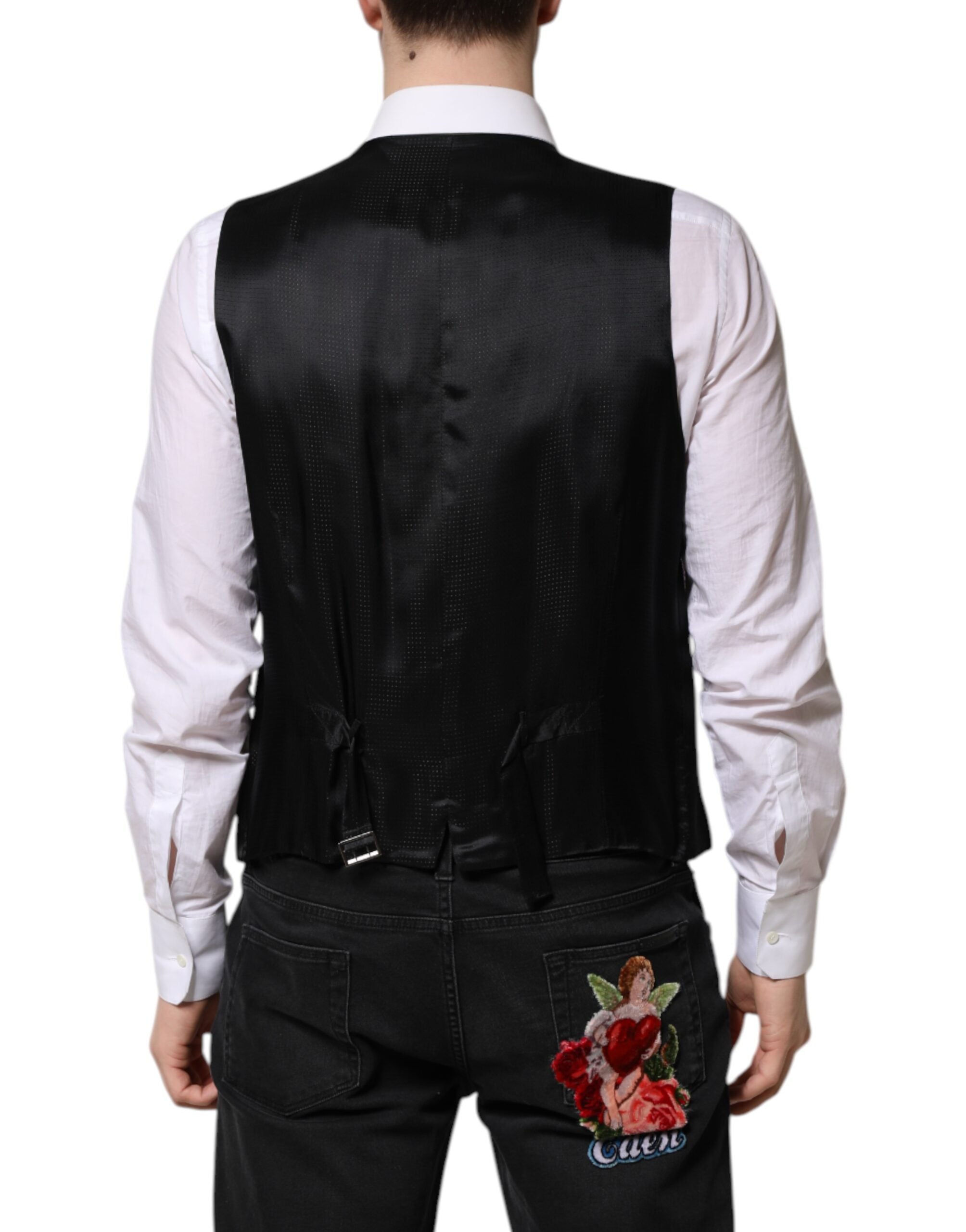 Purple Sequined Dress Formal Waistcoat Vest - ventzia