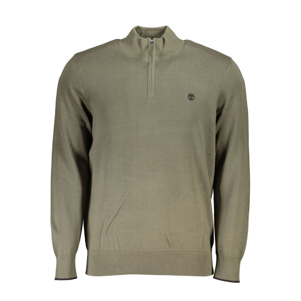 Organic Cotton Half Zip Sweater - Lush Green - ventzia