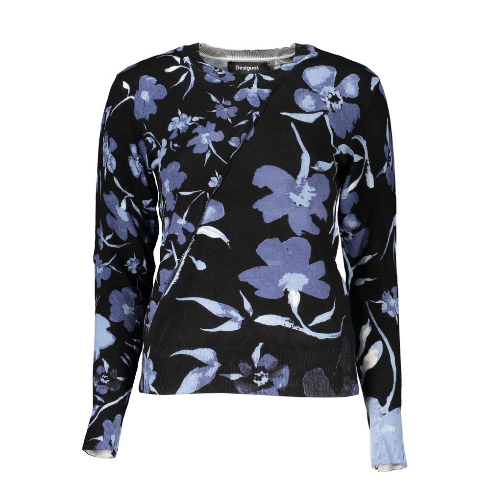 Black Viscose Woman Sweater - ventzia