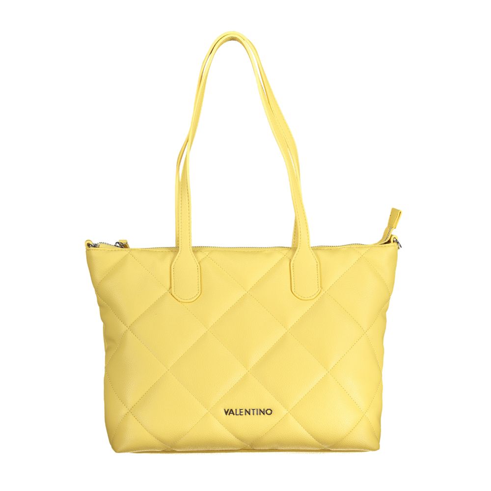 Giallo Polyurethane Women Handbag - ventzia