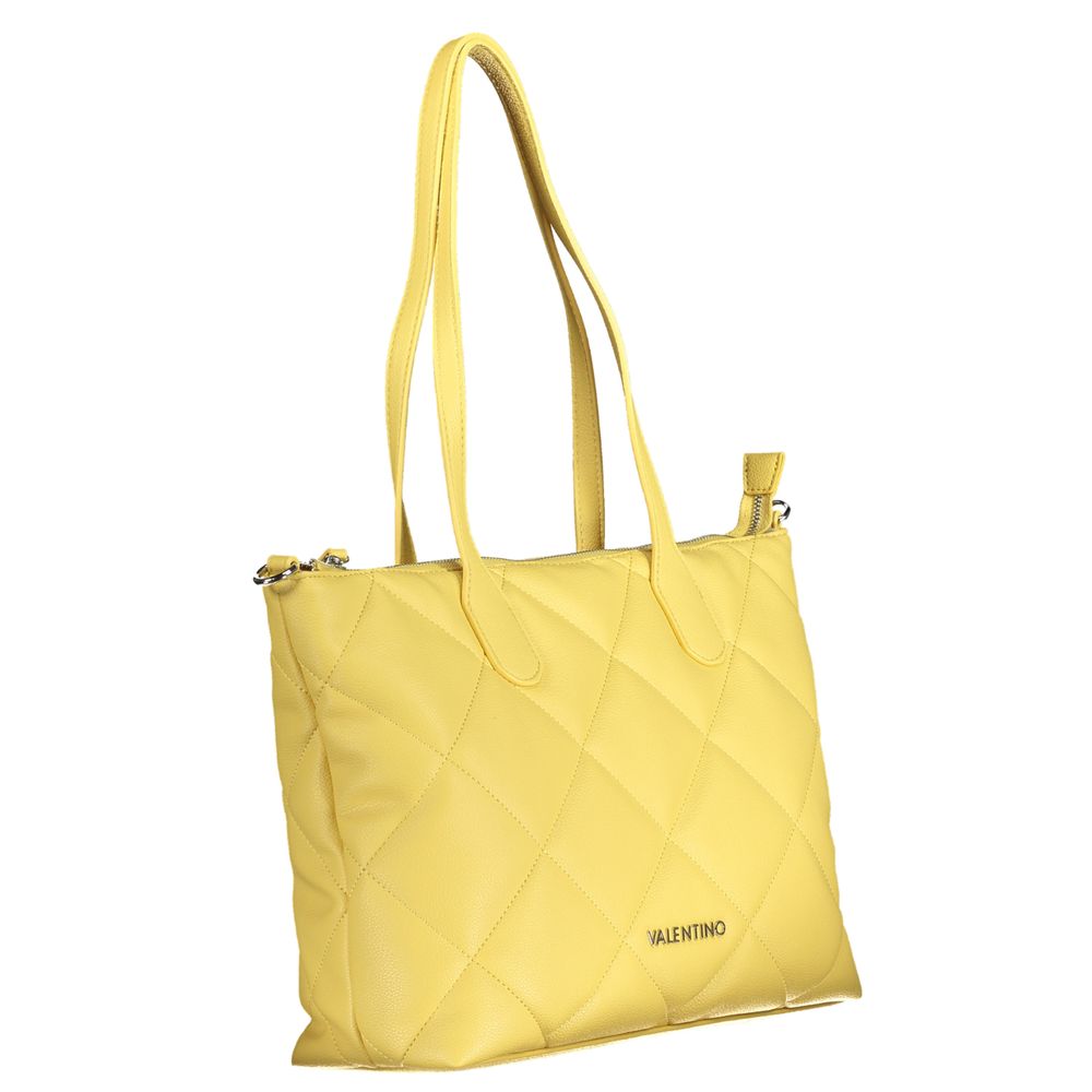 Giallo Polyurethane Women Handbag - ventzia