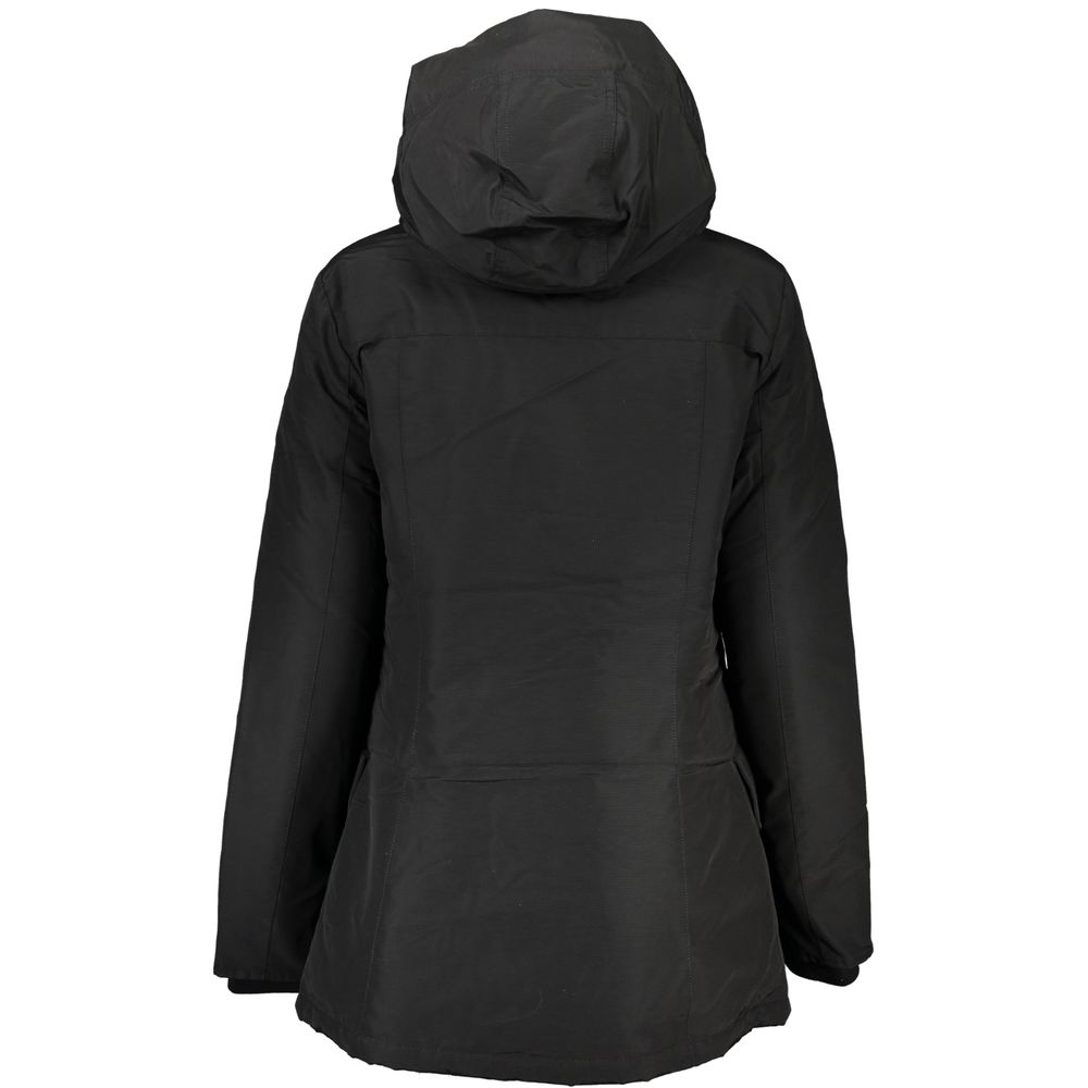 Black Cotton Jackets & Coat - ventzia