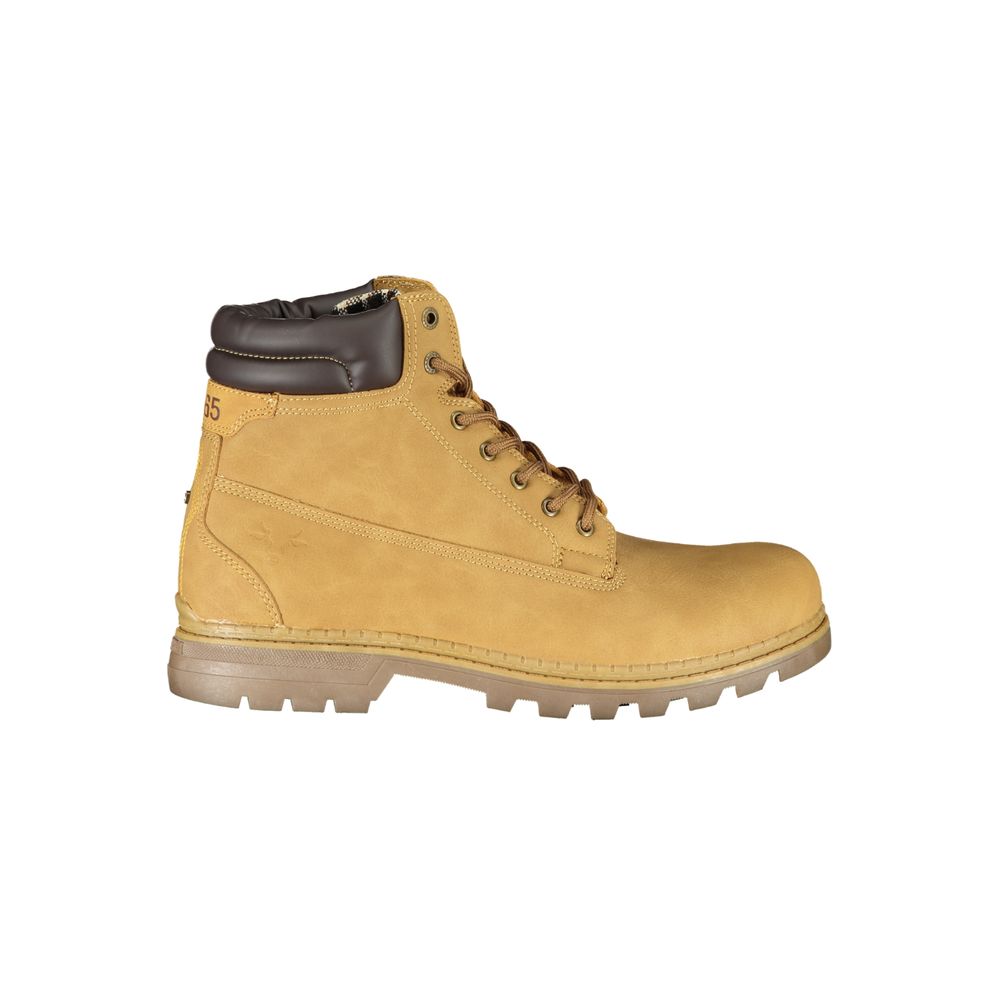 Yellow Polyester Men Boot - ventzia
