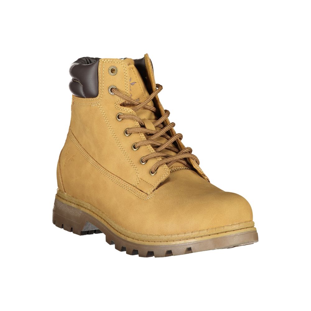 Yellow Polyester Men Boot
