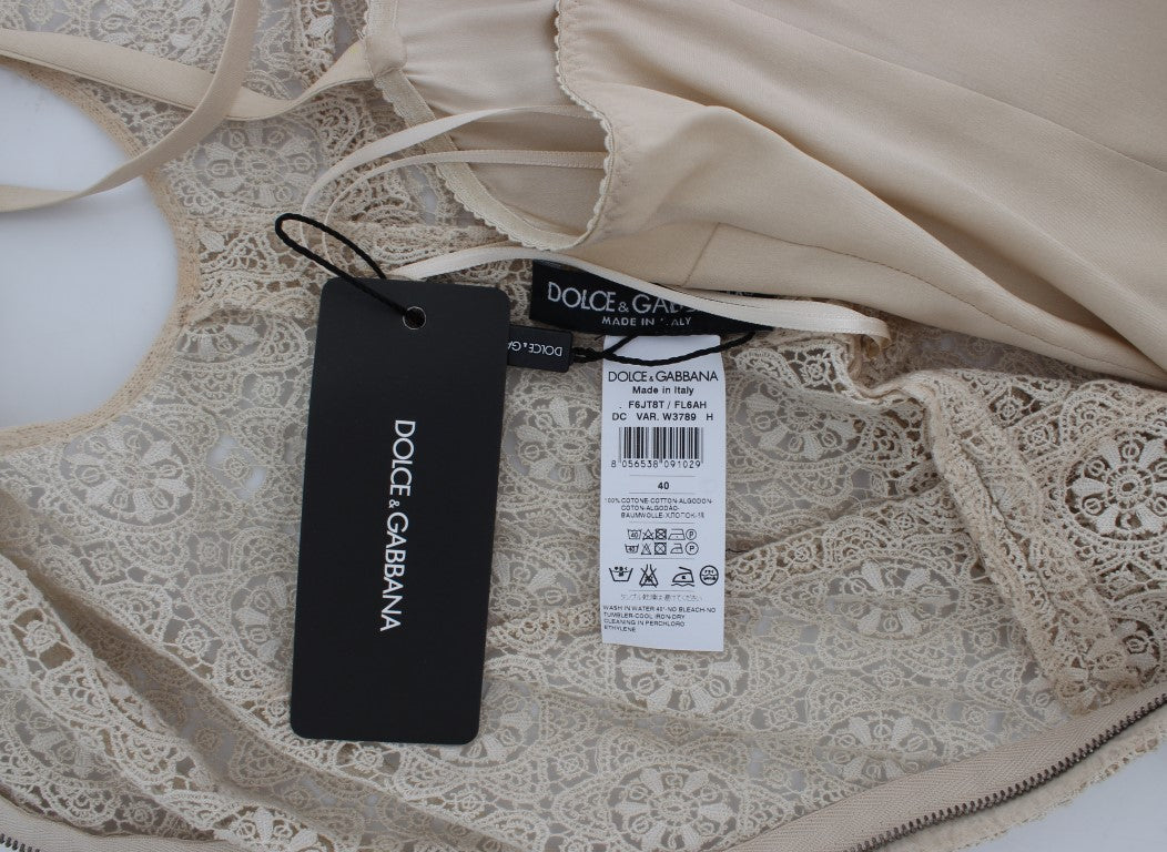 Elegant Beige Floral Cutout Maxi Dress - ventzia