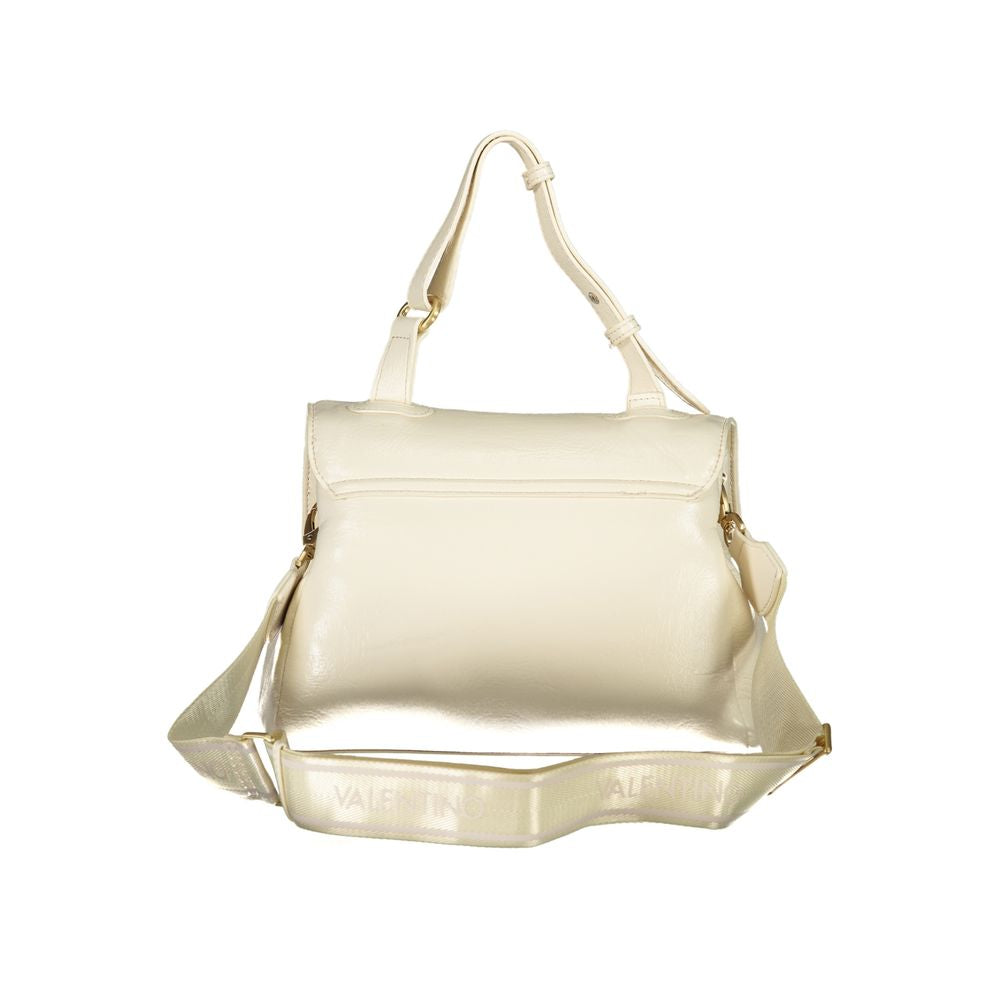 Beige Polyurethane Women Handbag - ventzia