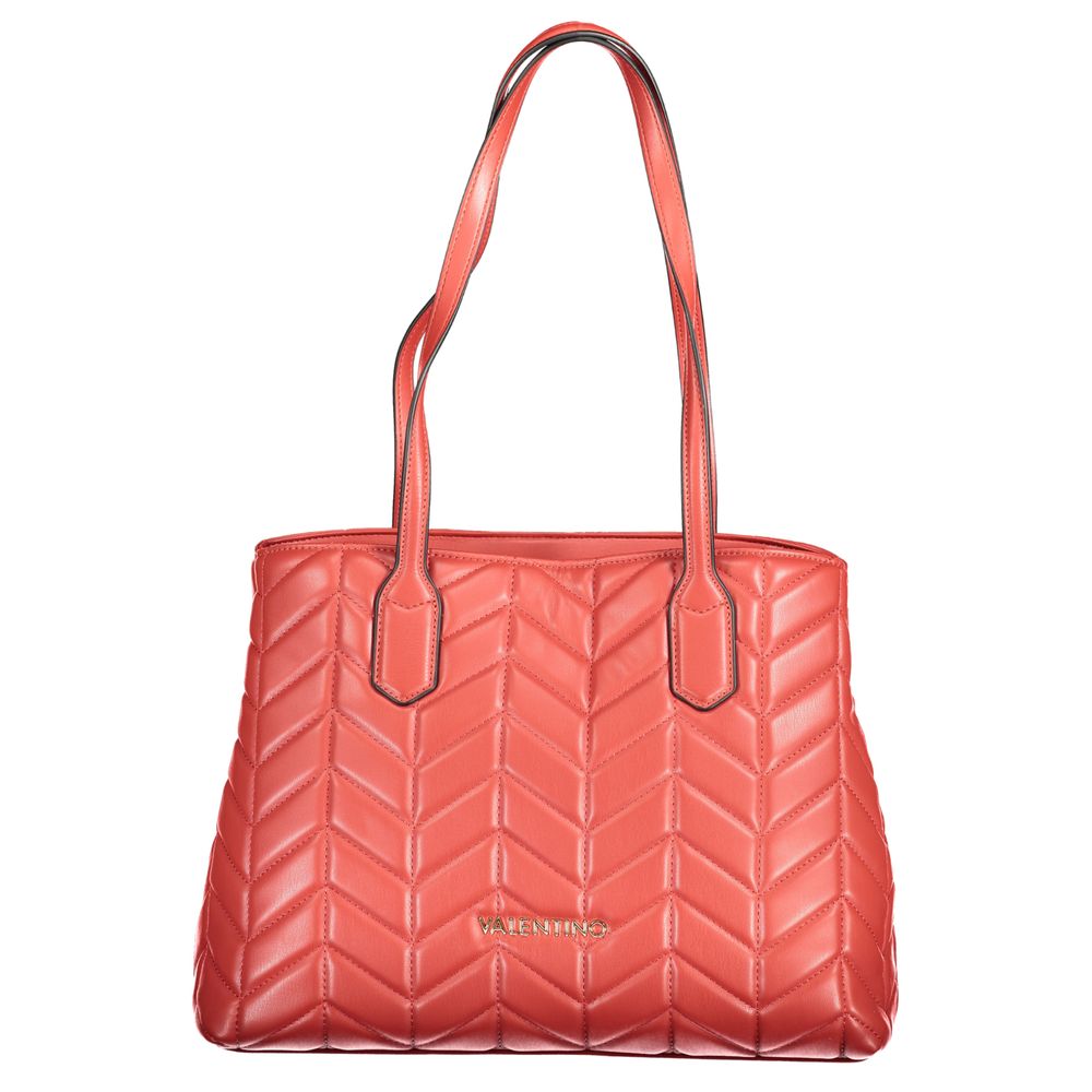 Rosso Polyurethane Women Handbag - ventzia