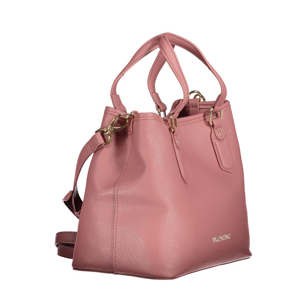 Pink Polyethylene Women Handbag - ventzia