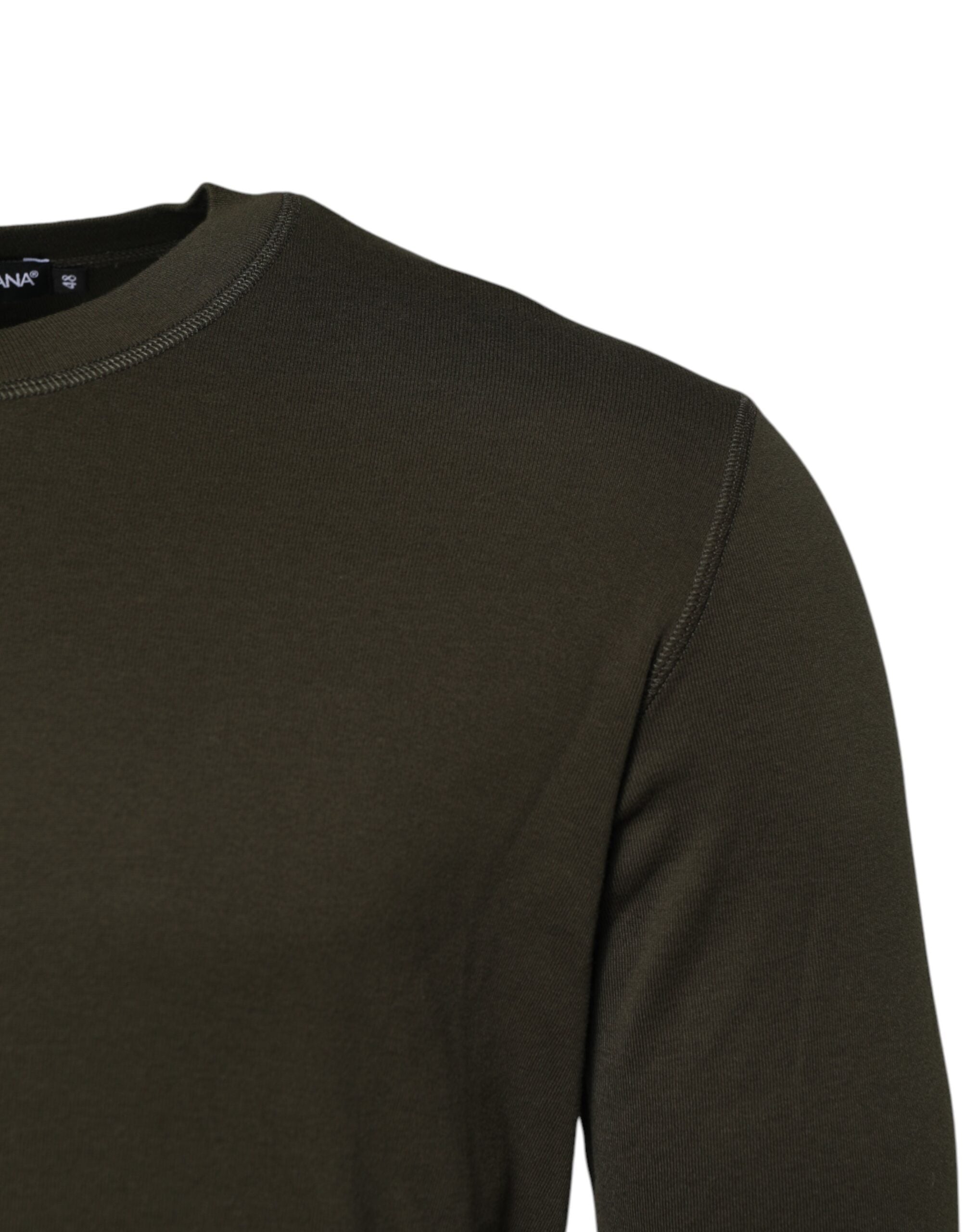 Dark Green Long Sleeves Crew Neck T-shirt - ventzia