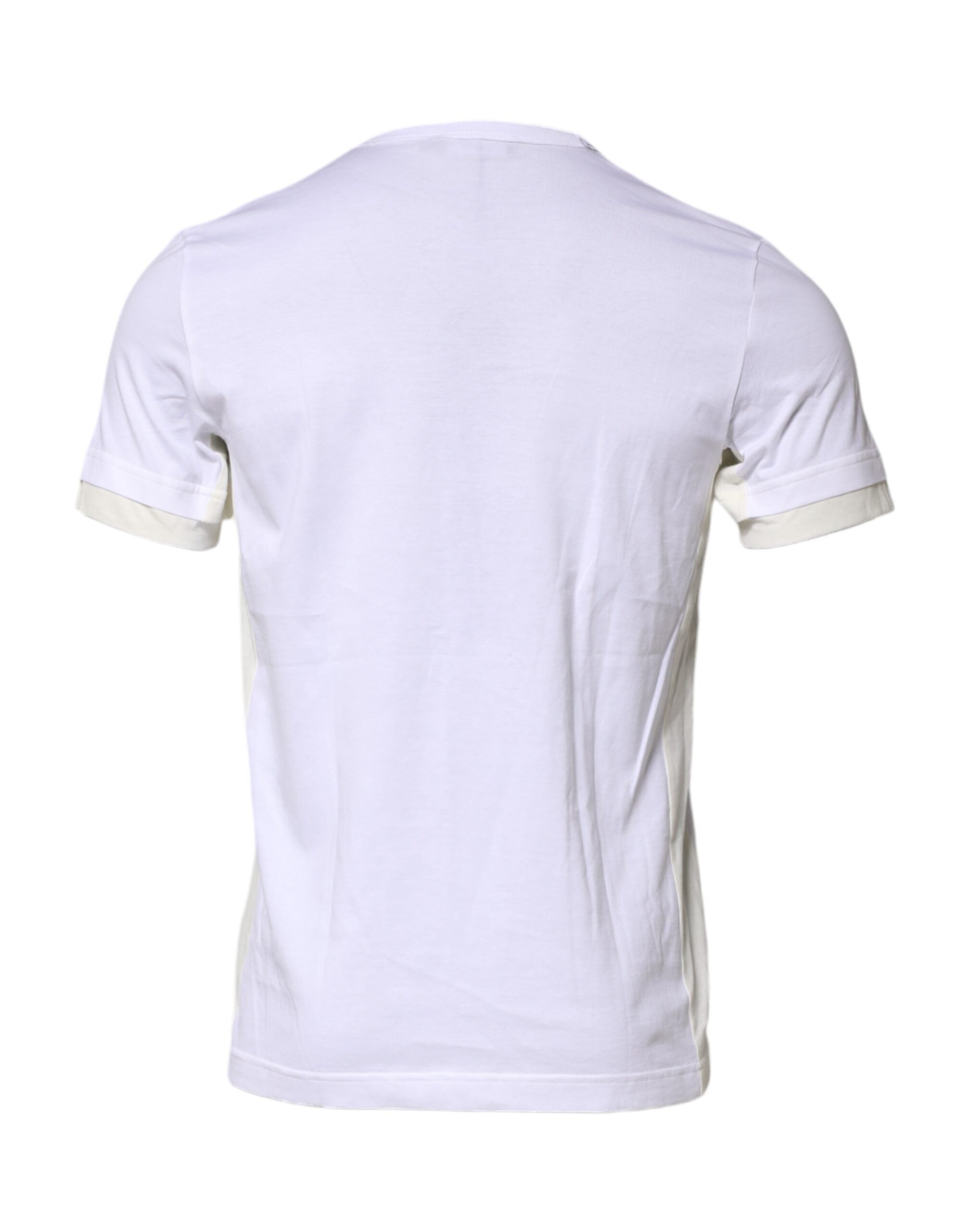 White Cotton Pocket Short Sleeves T-shirt - ventzia
