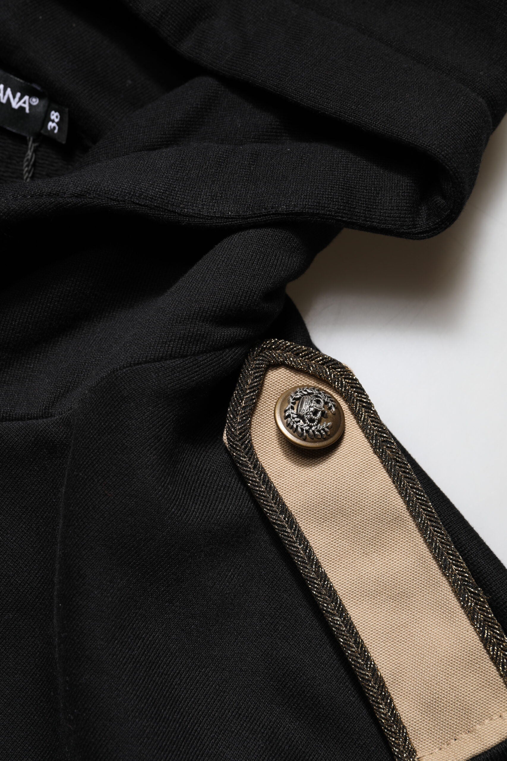 Black Logo Hooded Full Zip Sweatshirt Jacket - ventzia
