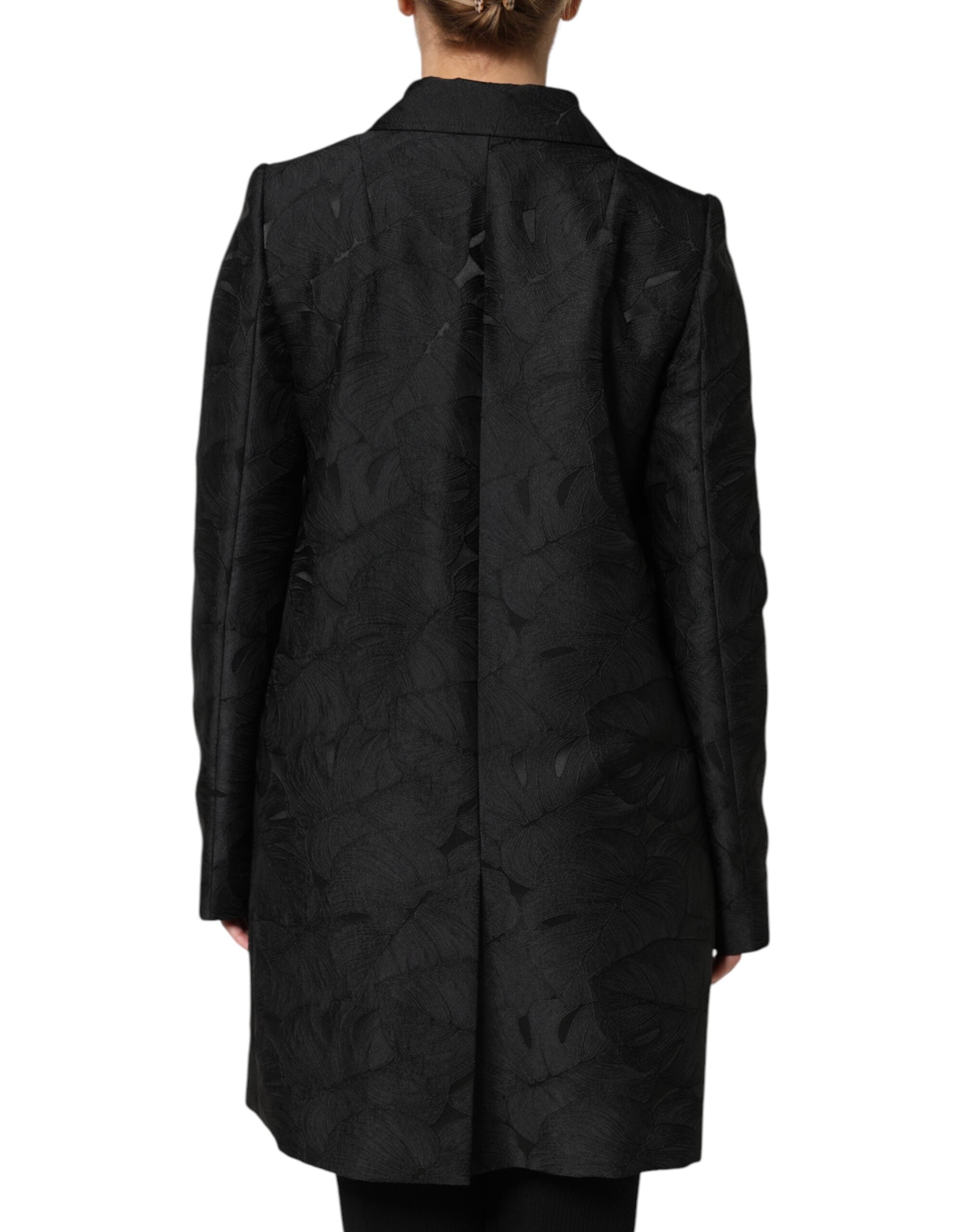 Black Single Breasted Trench Coat Jacket - ventzia