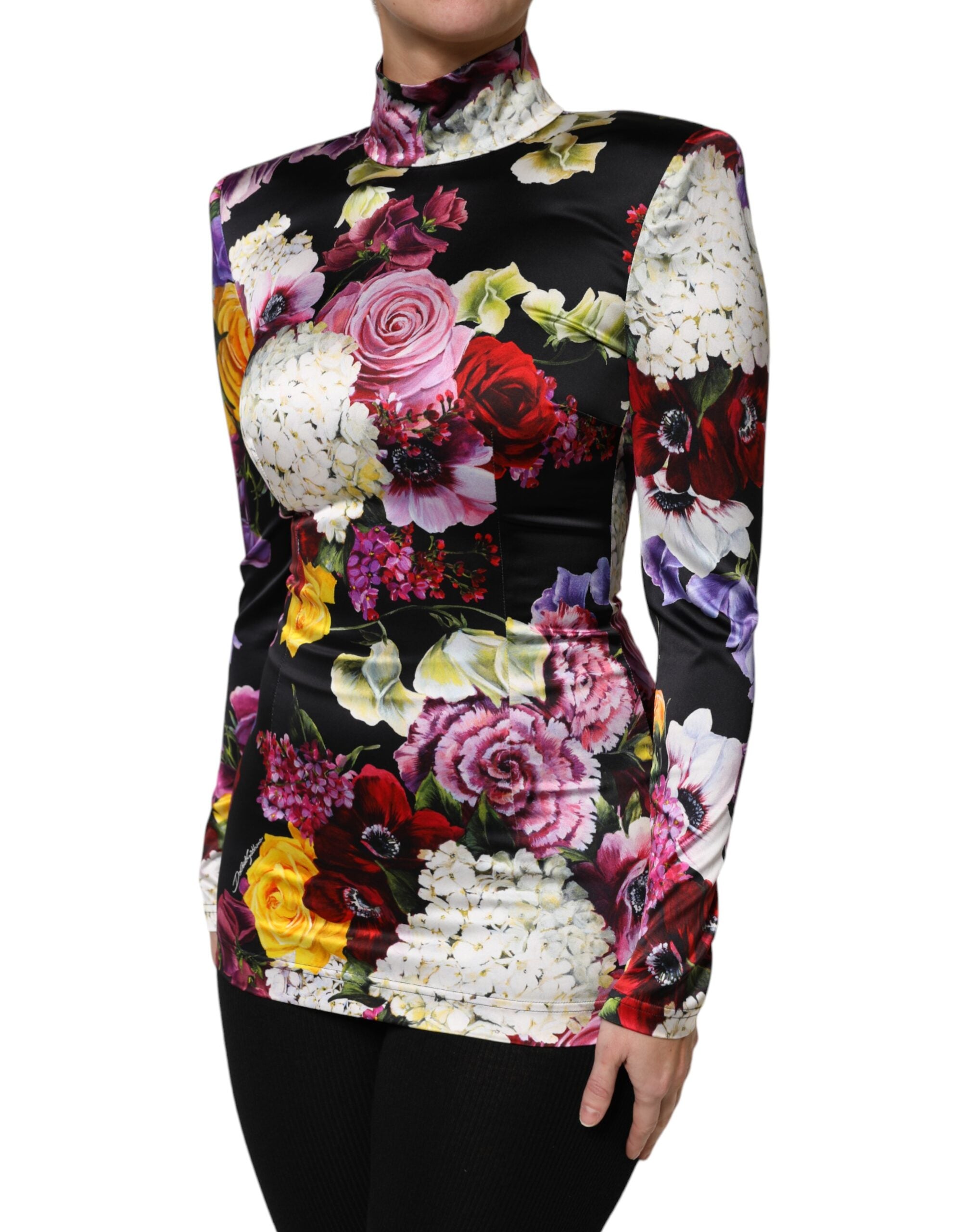 Multicolor Ortensies Long Sleeves Blouse Top - ventzia