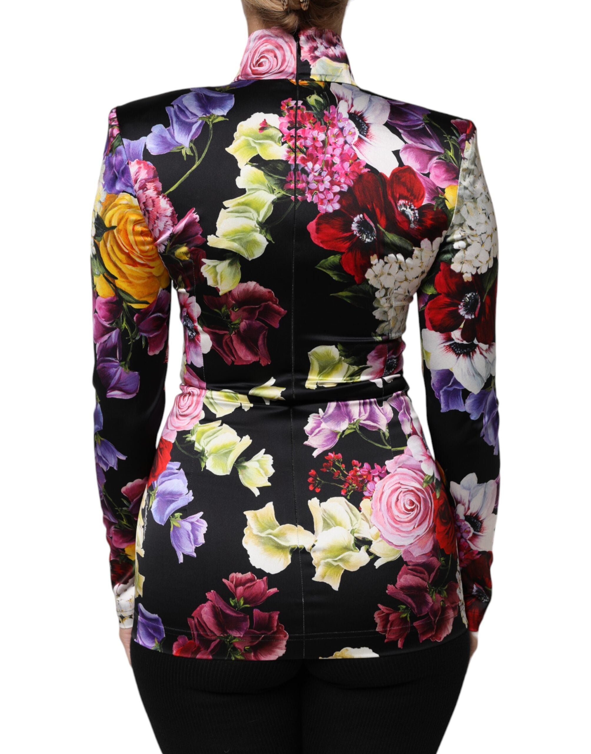 Multicolor Ortensies Long Sleeves Blouse Top - ventzia