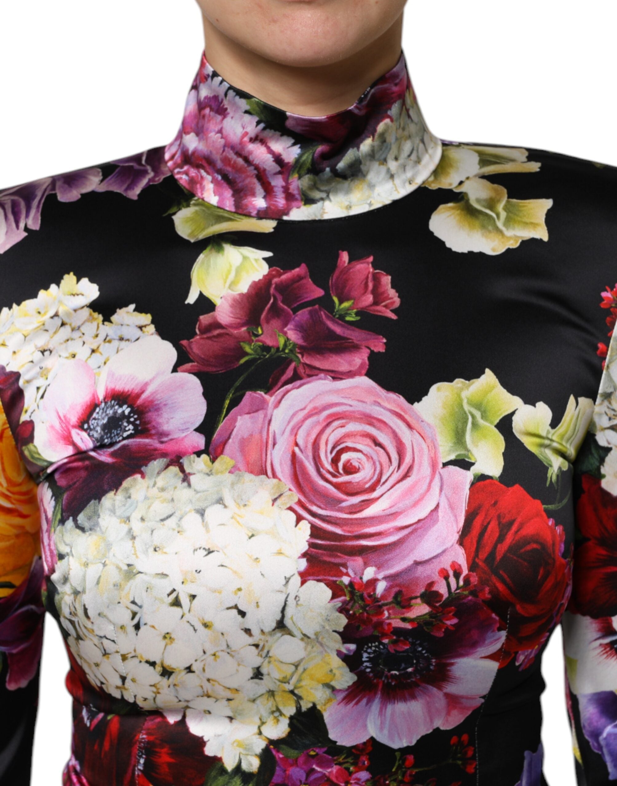 Multicolor Ortensies Long Sleeves Blouse Top - ventzia
