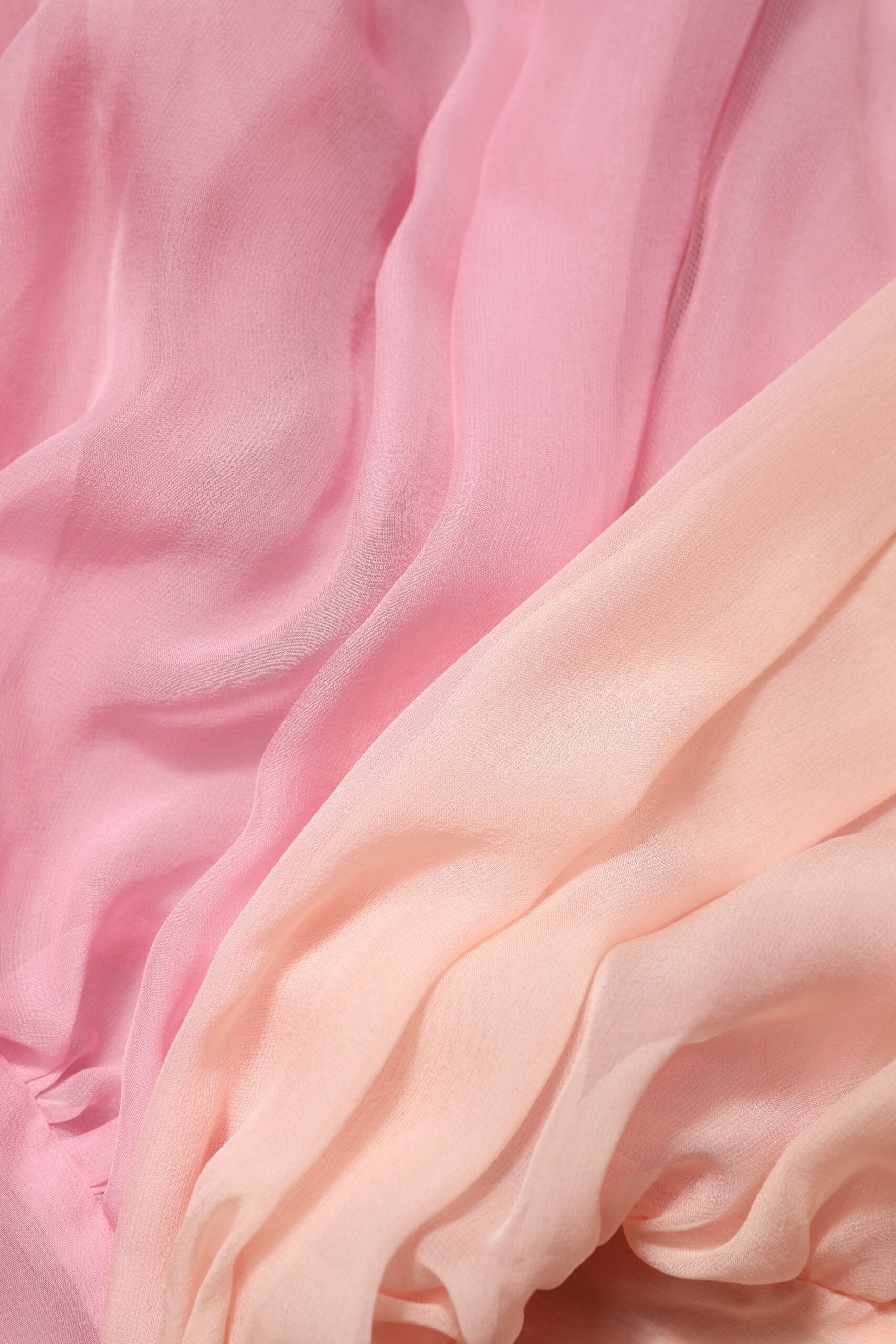 Pink Plunging V-neck Long Sleeves Blouse Top - ventzia