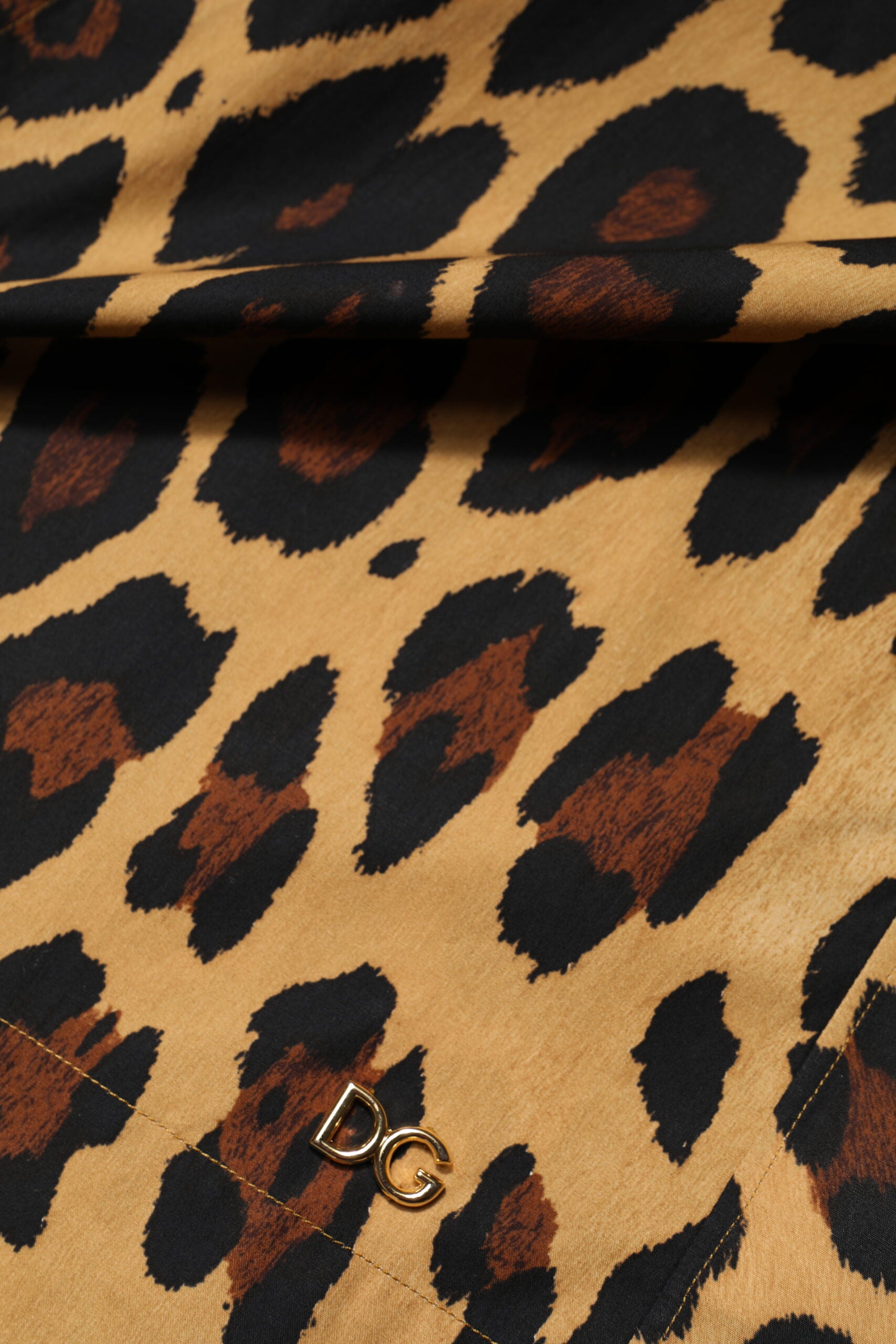 Brown Leopard Short Sleeve Collared Polo Top - ventzia