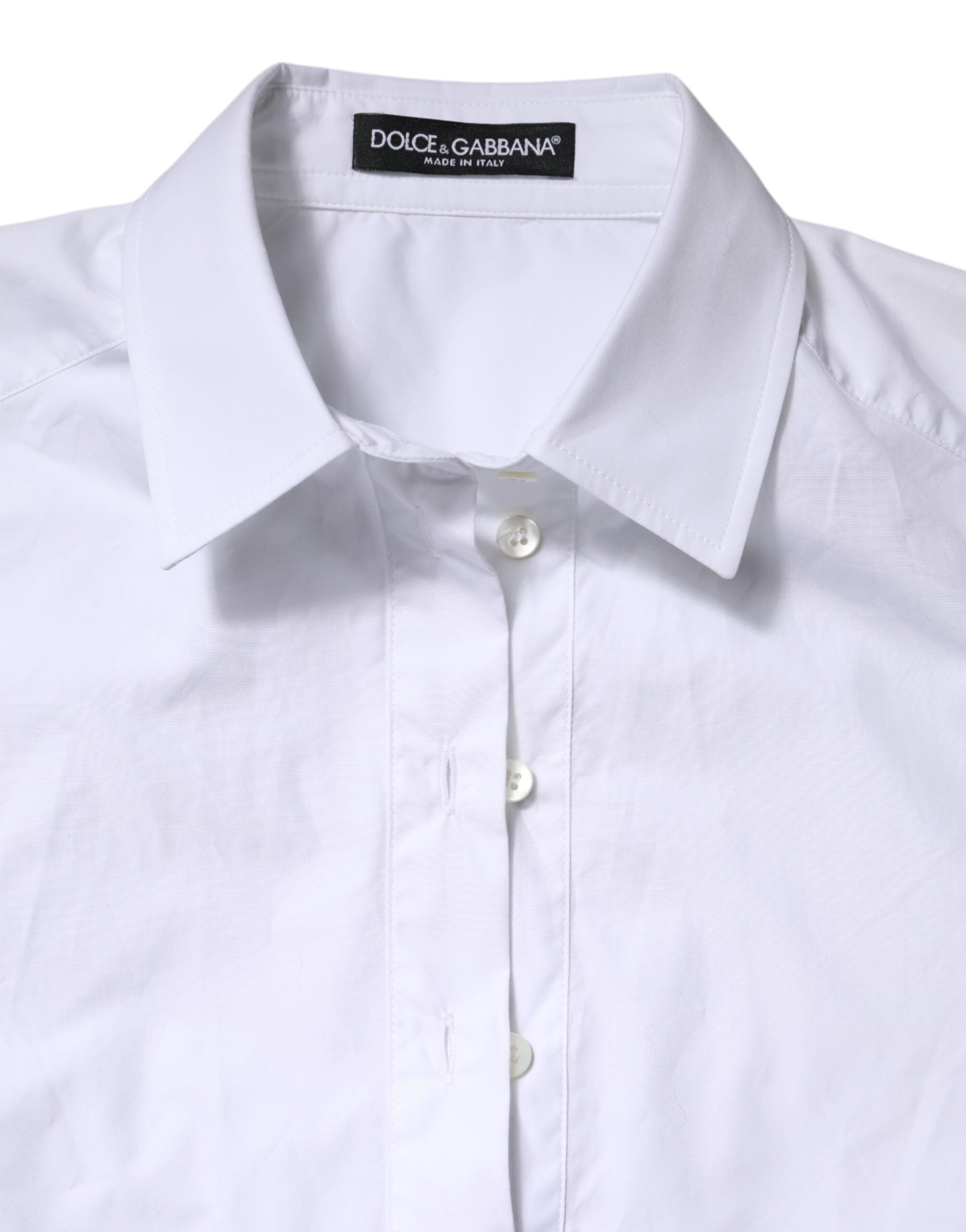 White Cotton Short Sleeves Collared Polo Top - ventzia