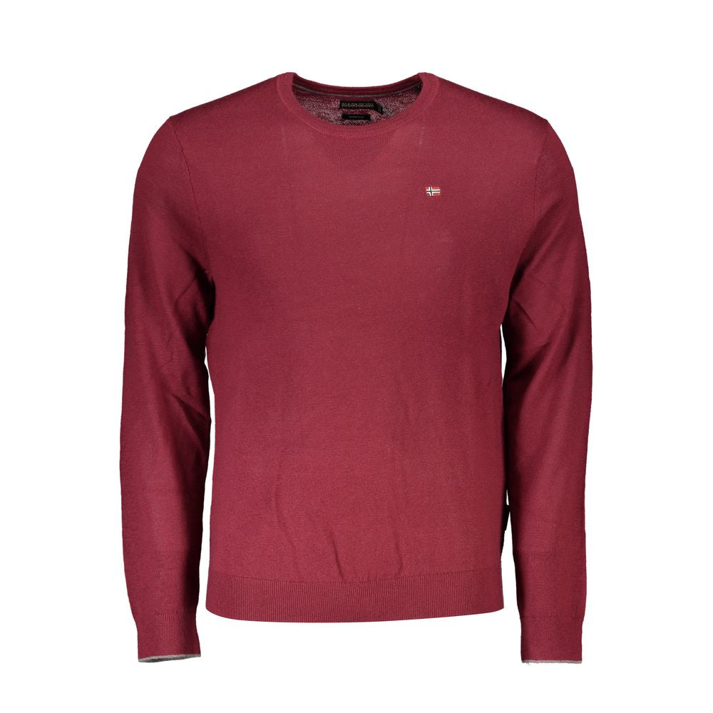 Red Fabric Men Sweater - ventzia