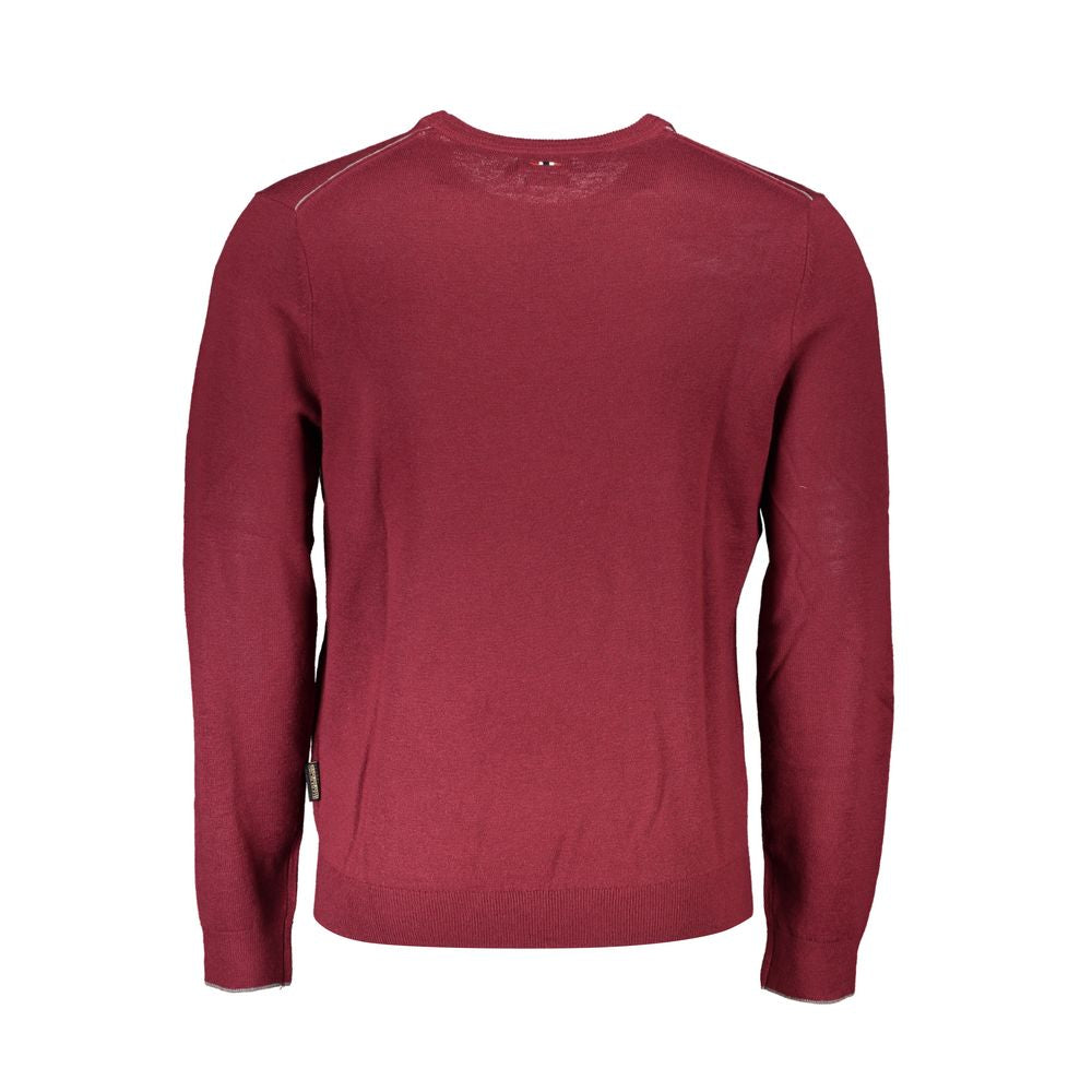 Red Fabric Men Sweater - ventzia
