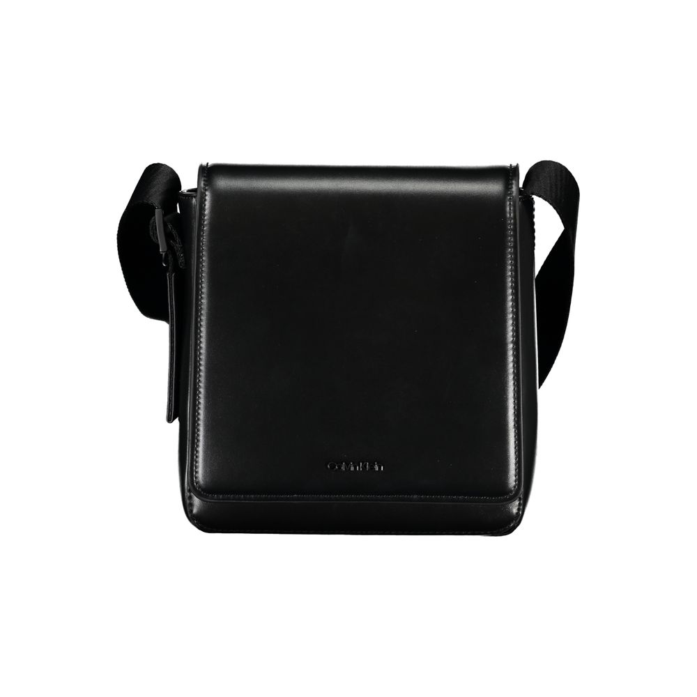 Black Polyester Men Shoulder Bag - ventzia